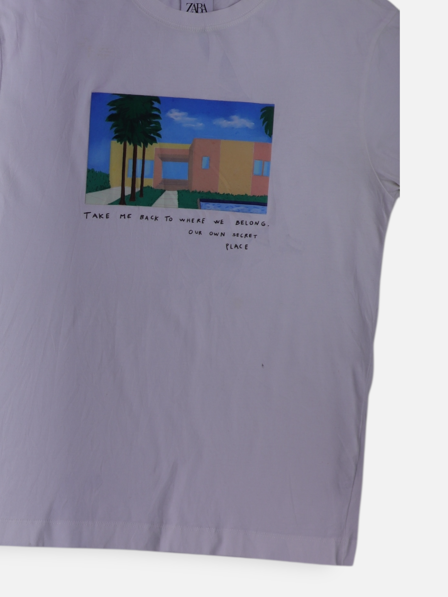 ZARA Camiseta Grafica - Hombre - Small