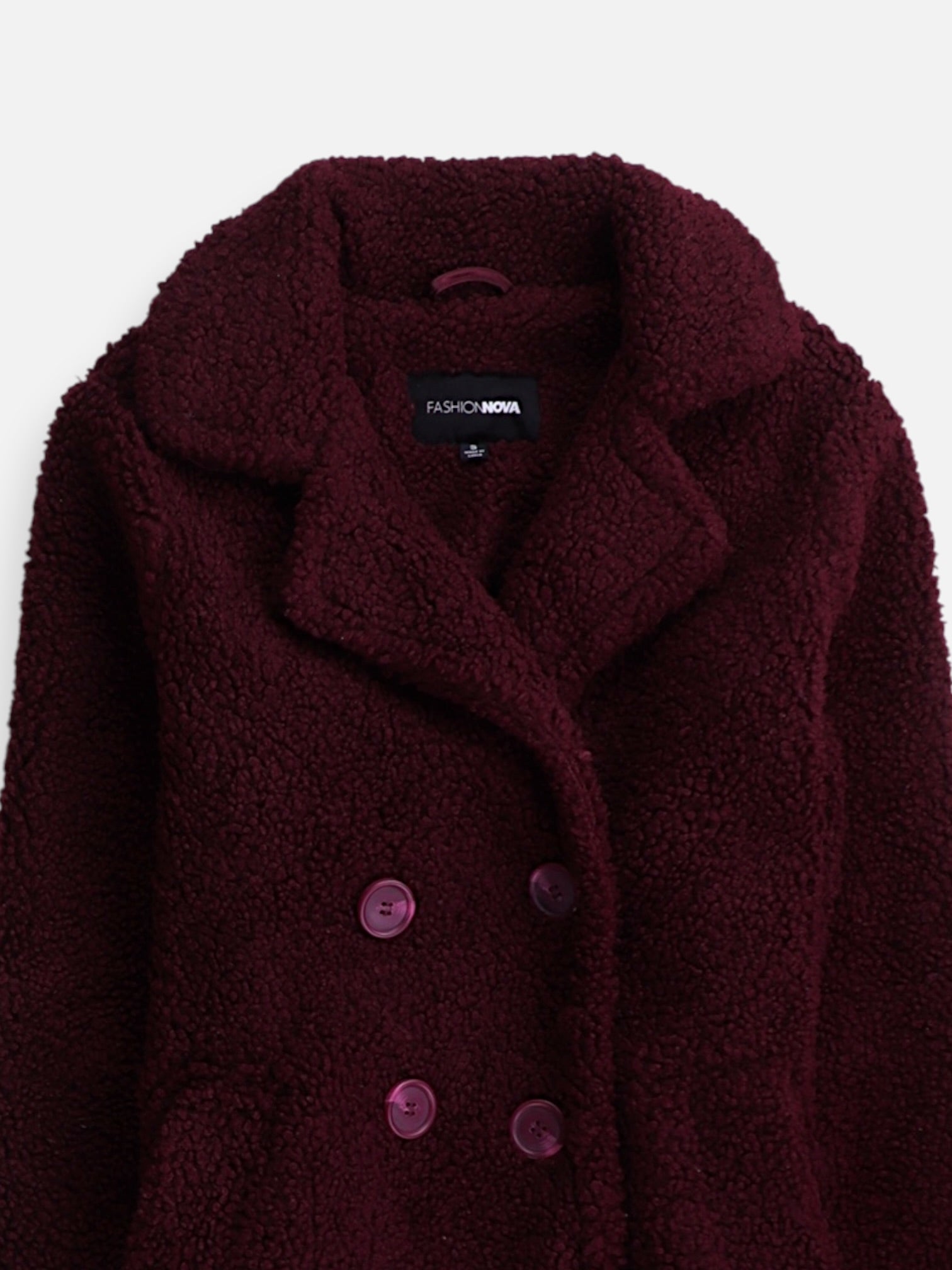Fashionnova Abrigo Casual Teddy - Mujer - Small
