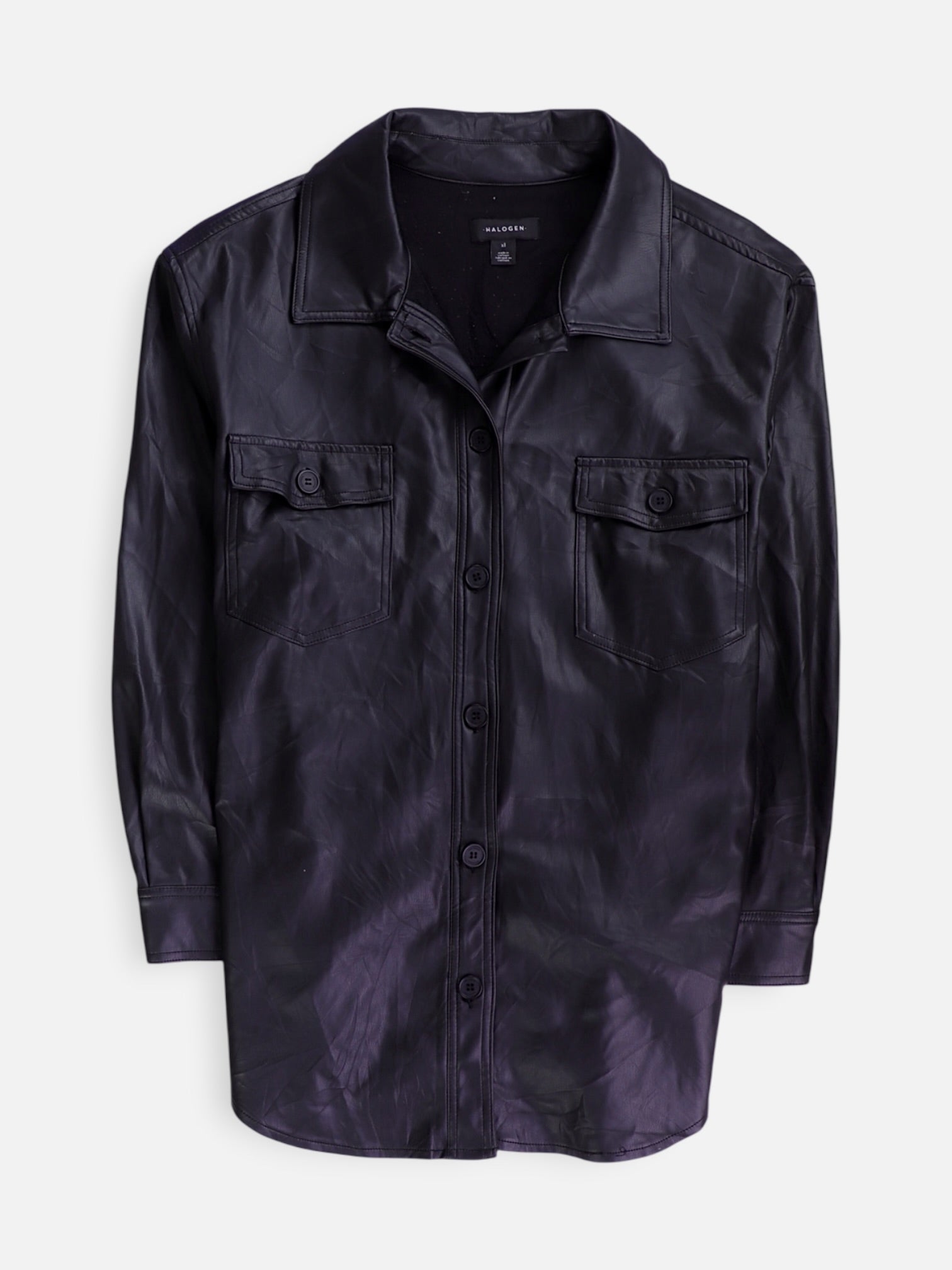 Chaqueta Sobrecamisa Cuero - Mujer - XL