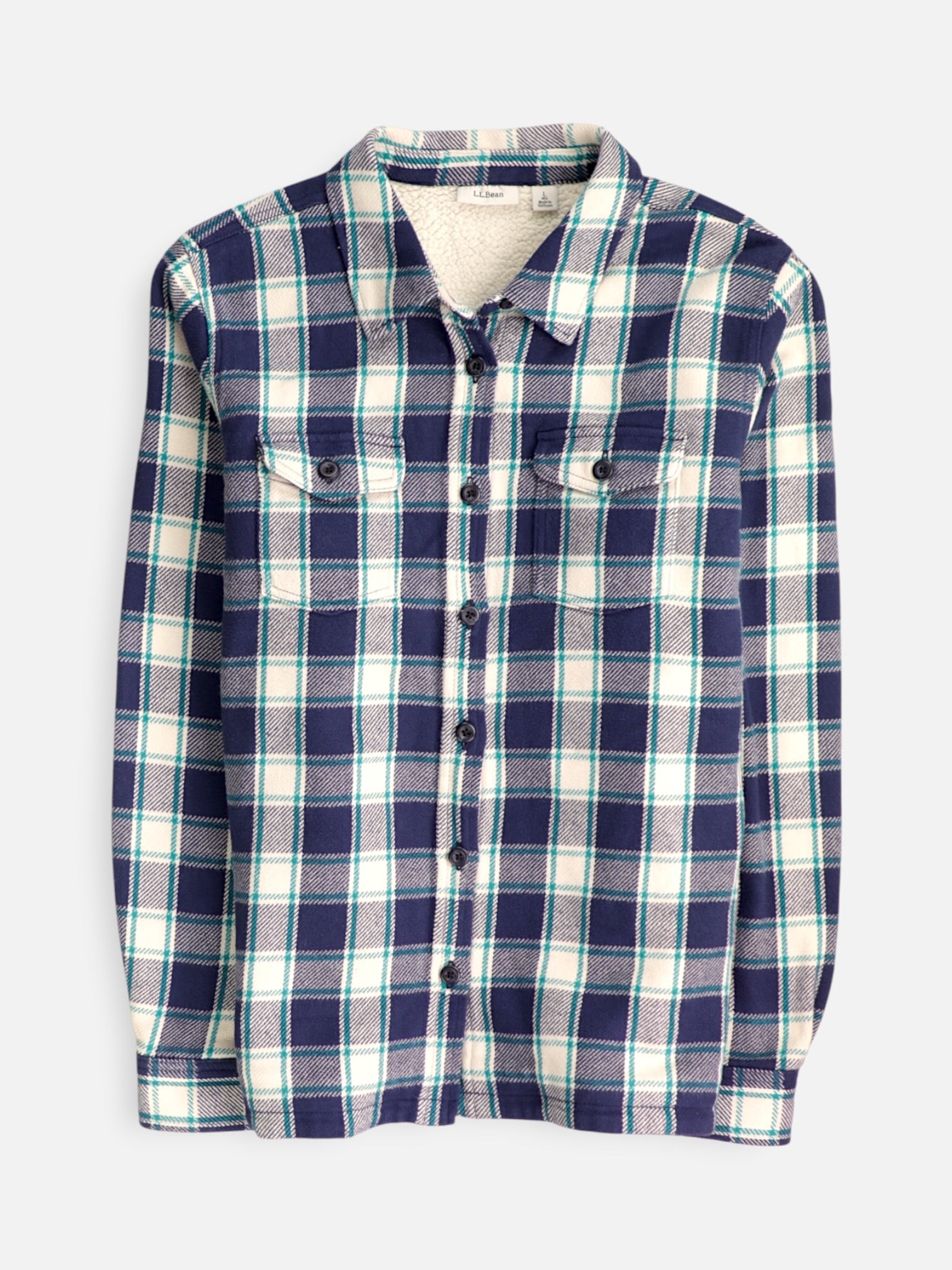 LL BEAN Chaqueta Sobrecamisa Color Block - Hombre - Large
