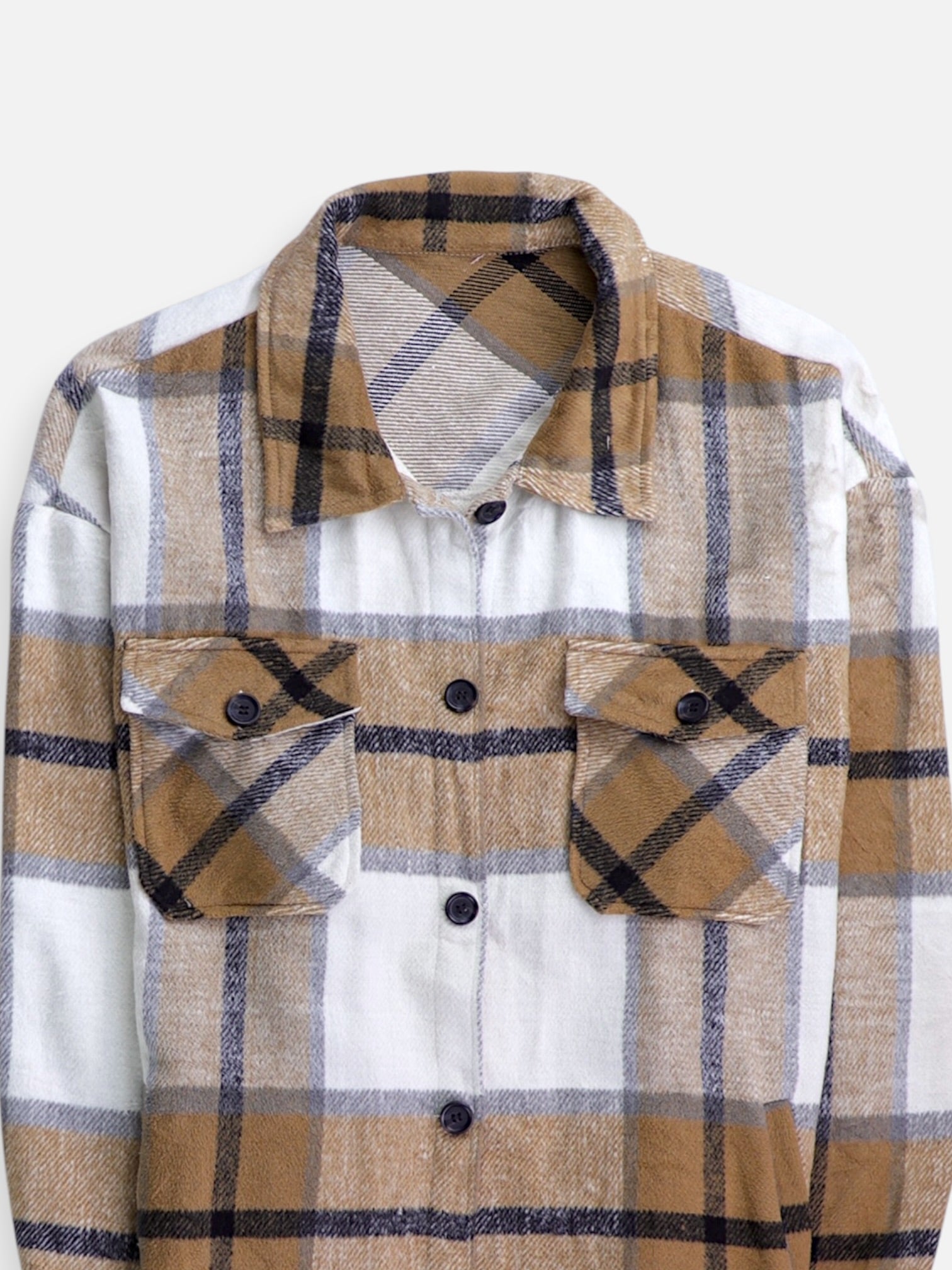 Chaqueta Sobrecamisa Color Block - Mujer - 3XL