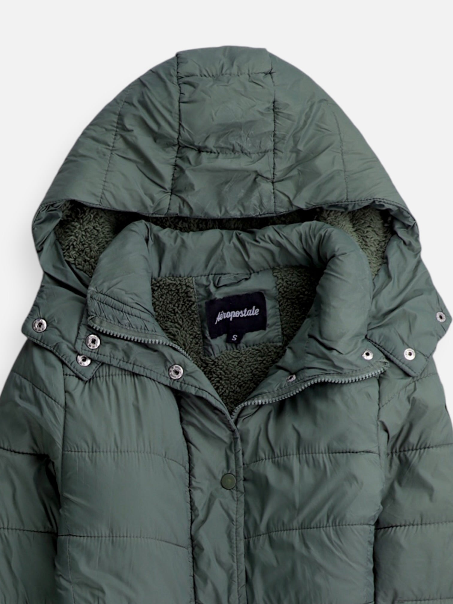 Aeropostale Chaqueta Puffer Impermeable - Mujer - Small