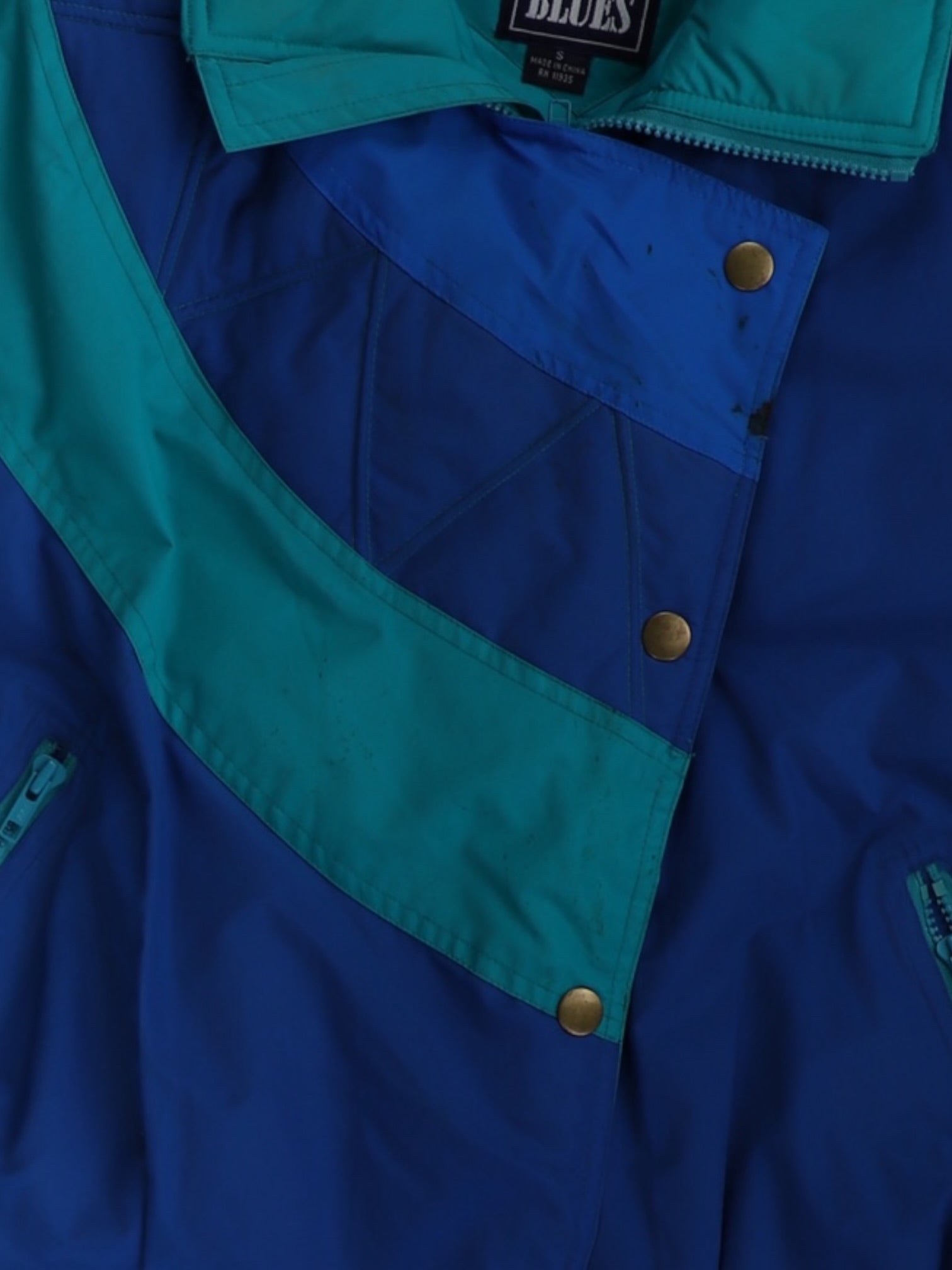 Chaqueta Impermeable Color Block - Hombre - Small