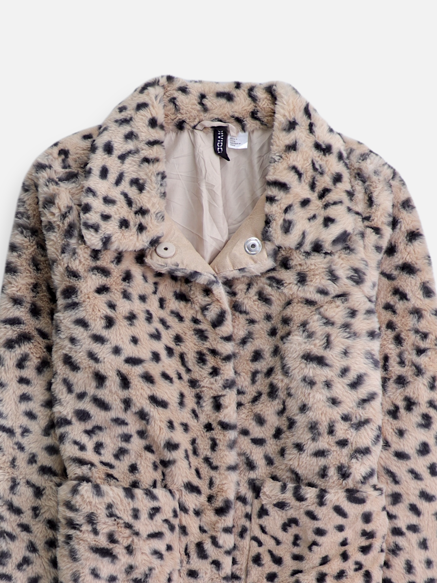 H&M Chaqueta Casual Teddy - Mujer - Small
