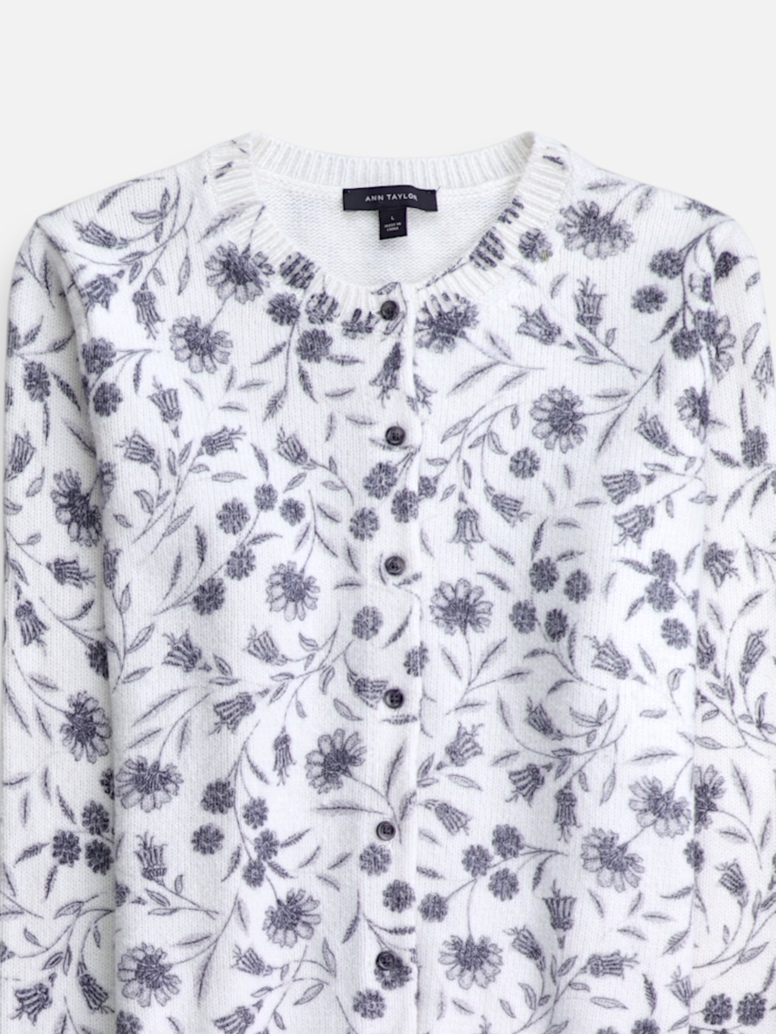 ANN TAYLOR Sueter Cardigan Casual - Mujer - Large