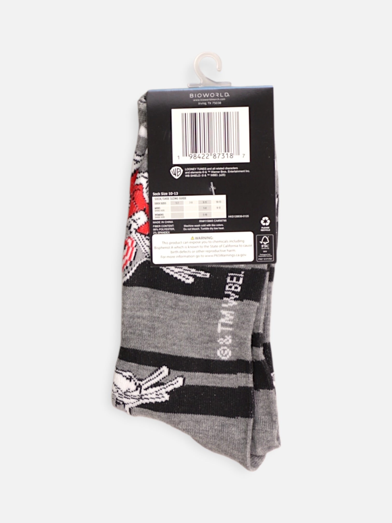 Looney Tunes Calcetines 1 Par - Unisex - Talla Única (One Size)