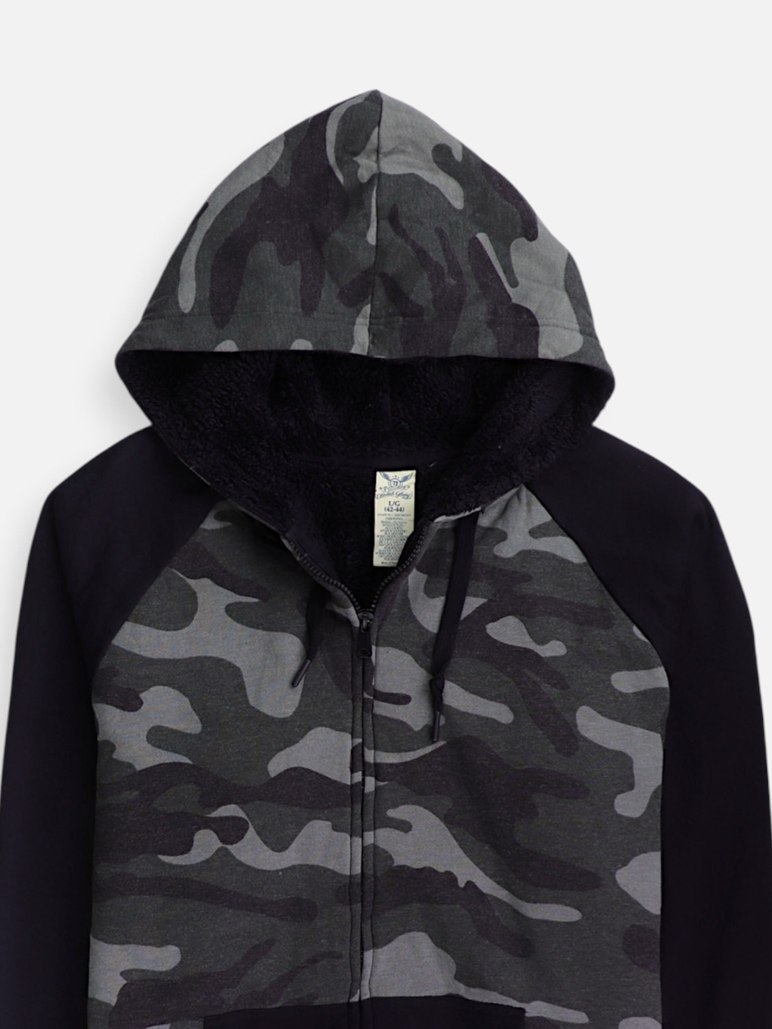 Sudadera Hoodie Color Block - Hombre - Large