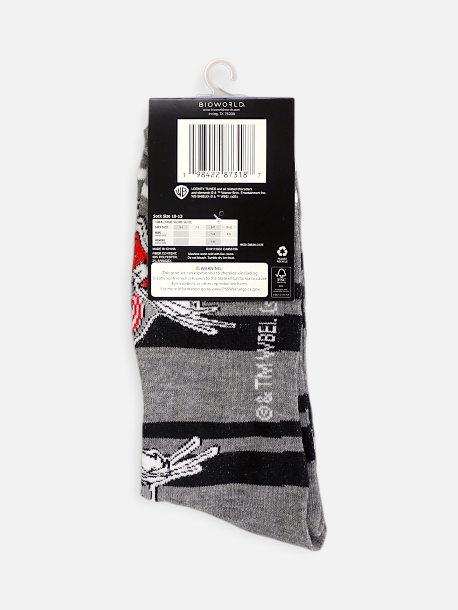 Looney Tunes Calcetines 1 Par - Hombre - 10-13