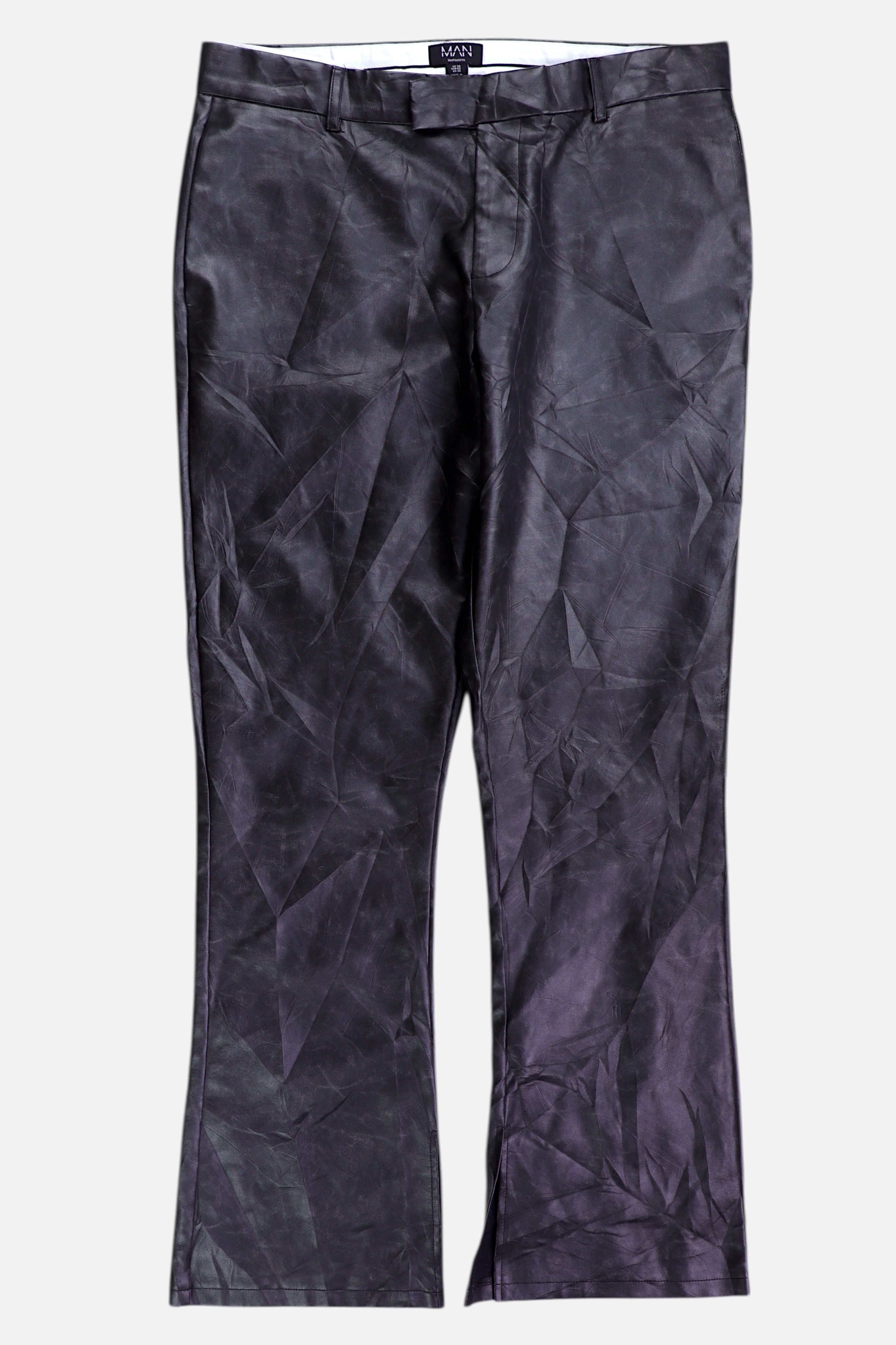 boohooman Pantalon Regular Fit Cuero - Hombre - 36'