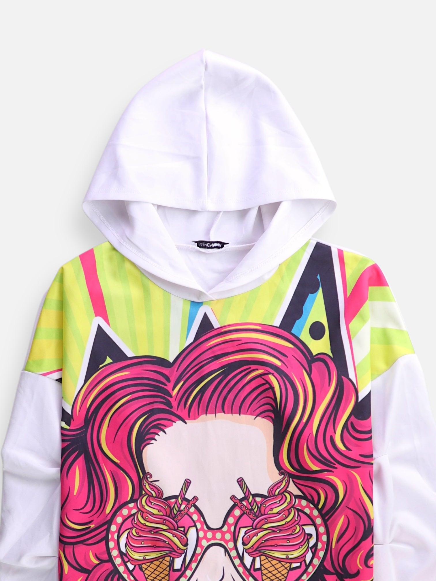 Fashionnova Sudadera Hoodie Color Block - Mujer - Large