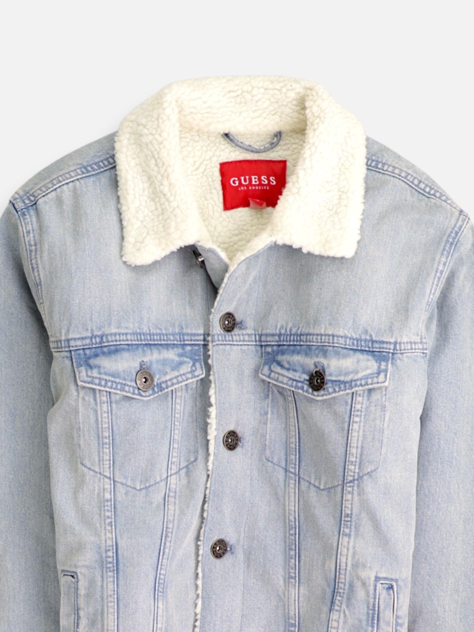Guess Chaqueta Sherpa Trucker Denim - Hombre - Medium