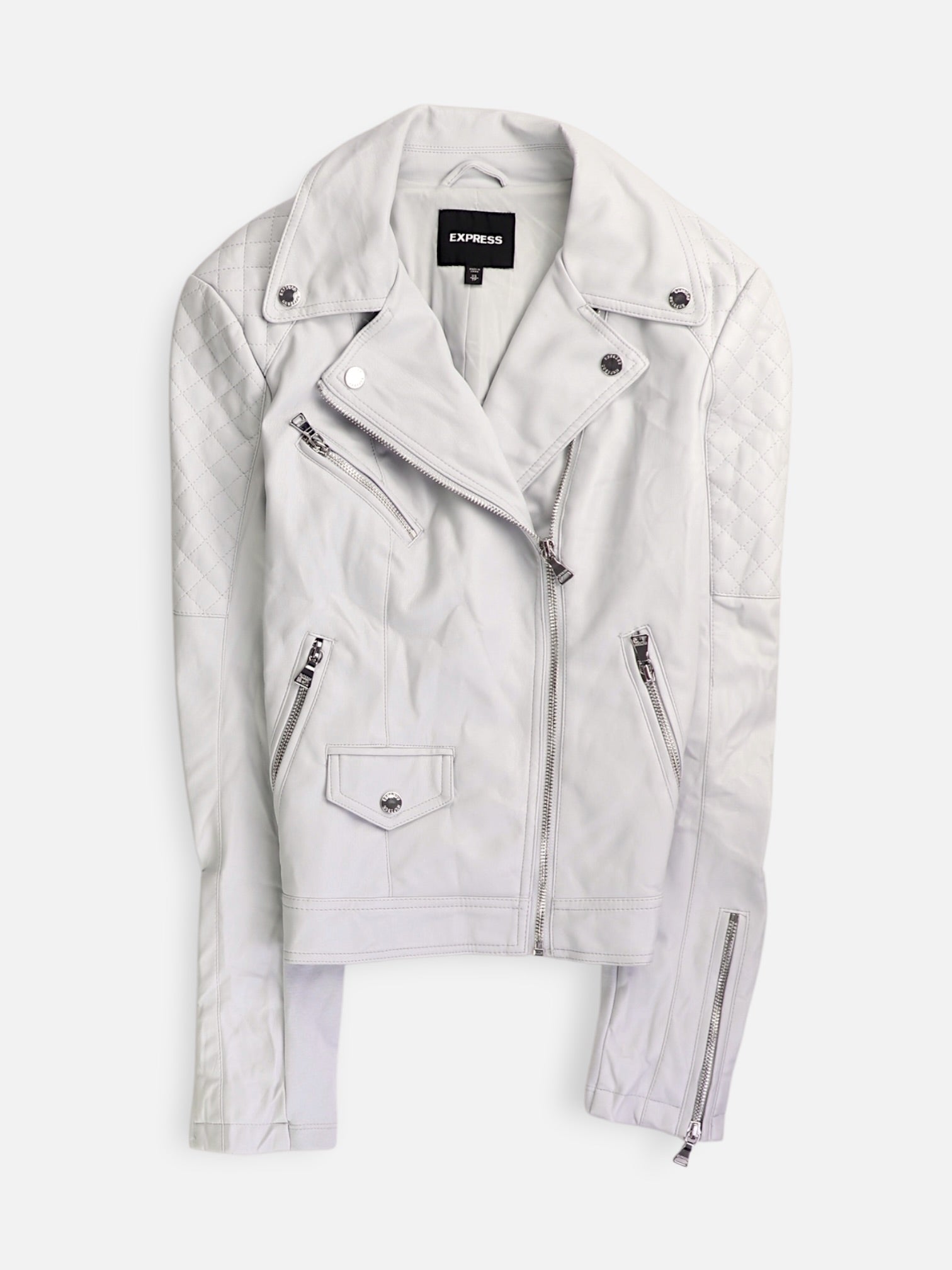 EXPRESS Chaqueta Casual Cuero - Mujer - XS