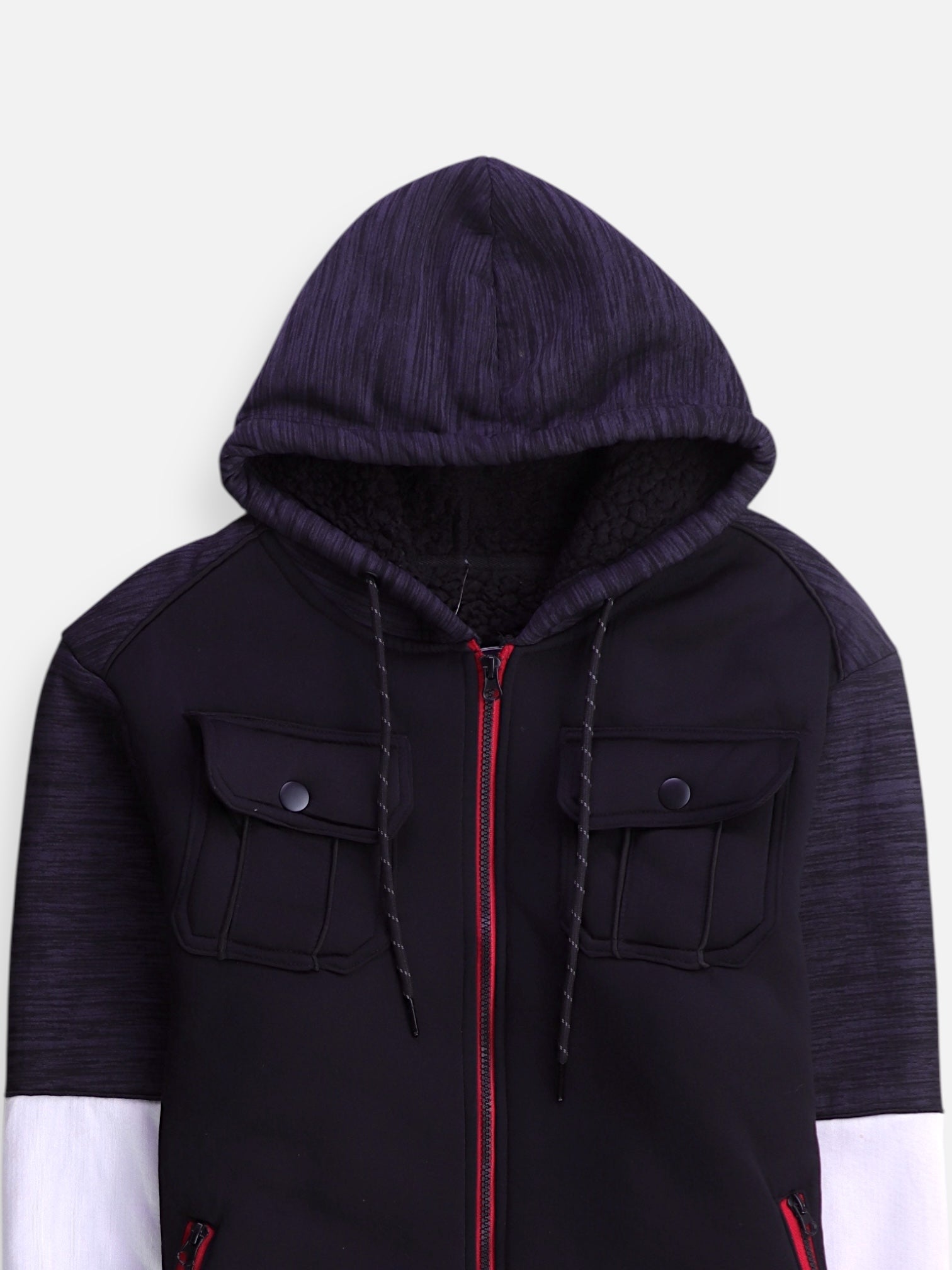 Sudadera Hoodie Color Block - Hombre - Medium