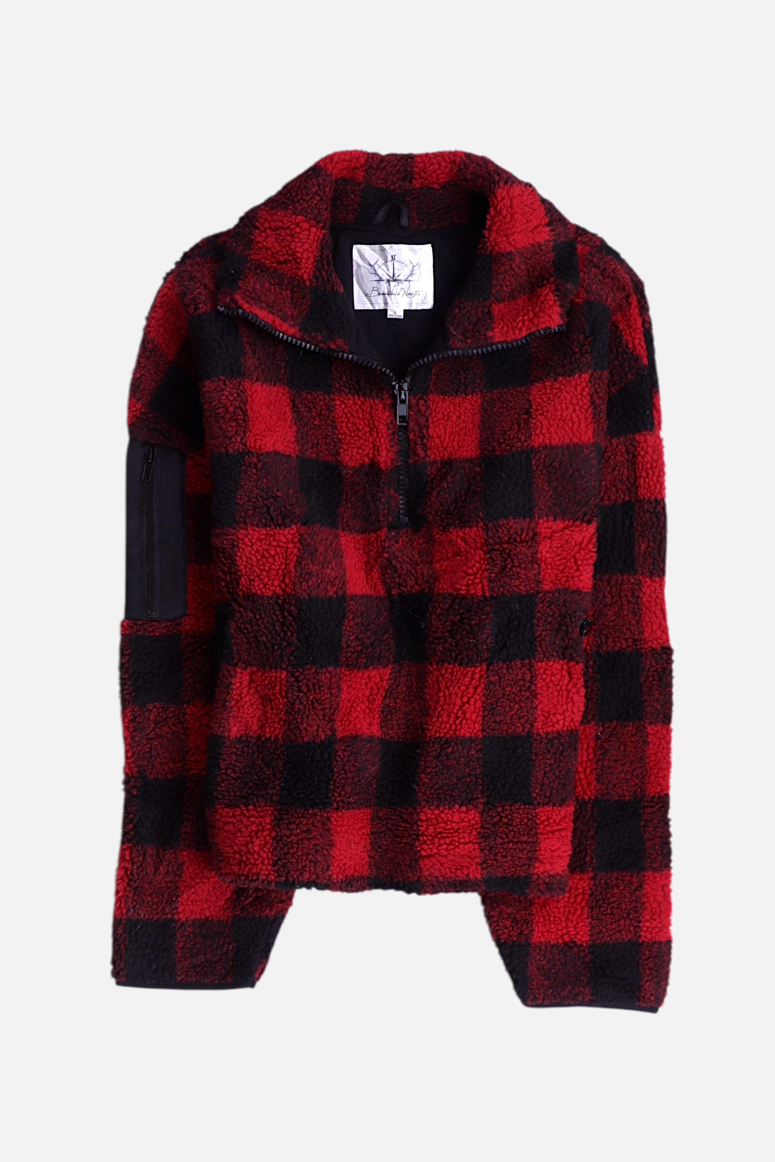Sueter Fleece Color Block - Mujer - Large