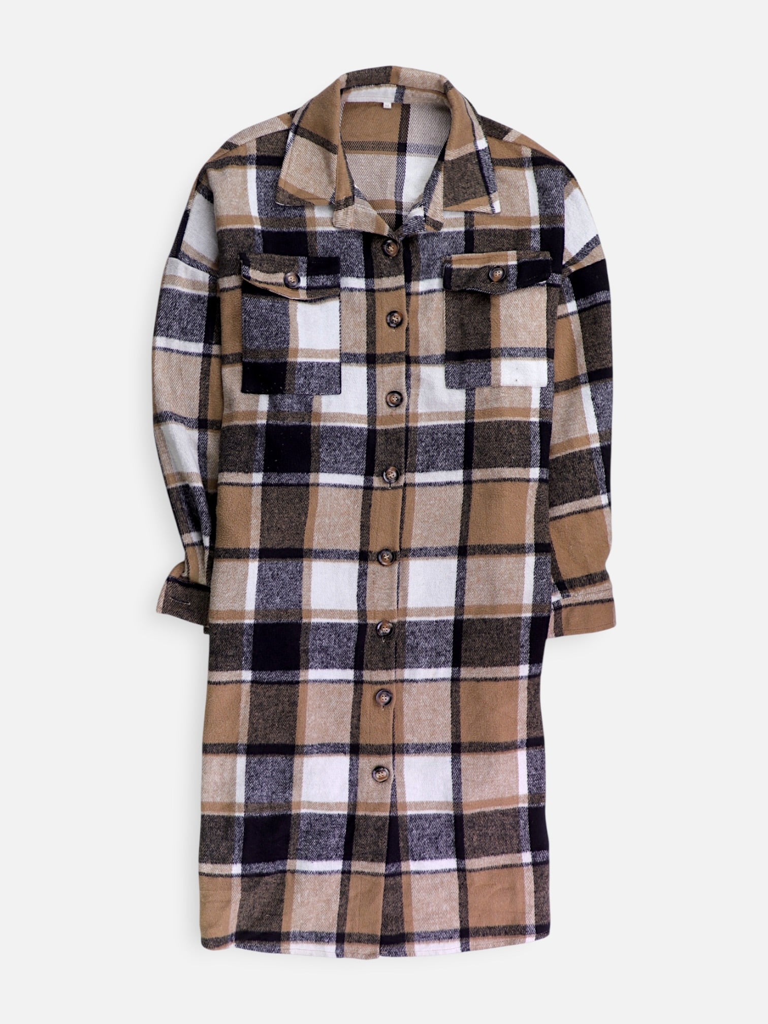 Chaqueta Sobrecamisa Color Block - Mujer - 2XL