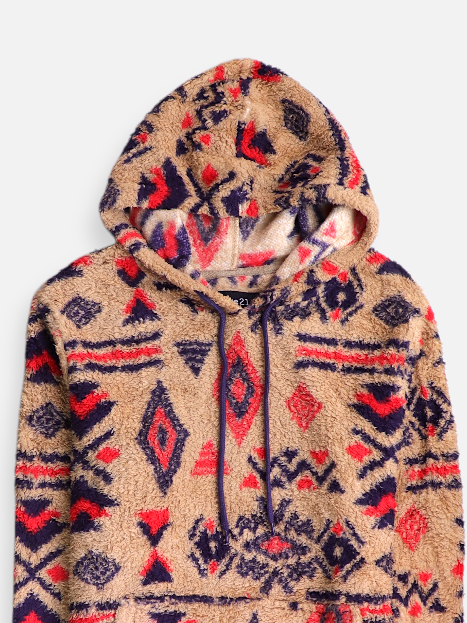 RUE21 Sudadera Hoodie Teddy - Hombre - Small