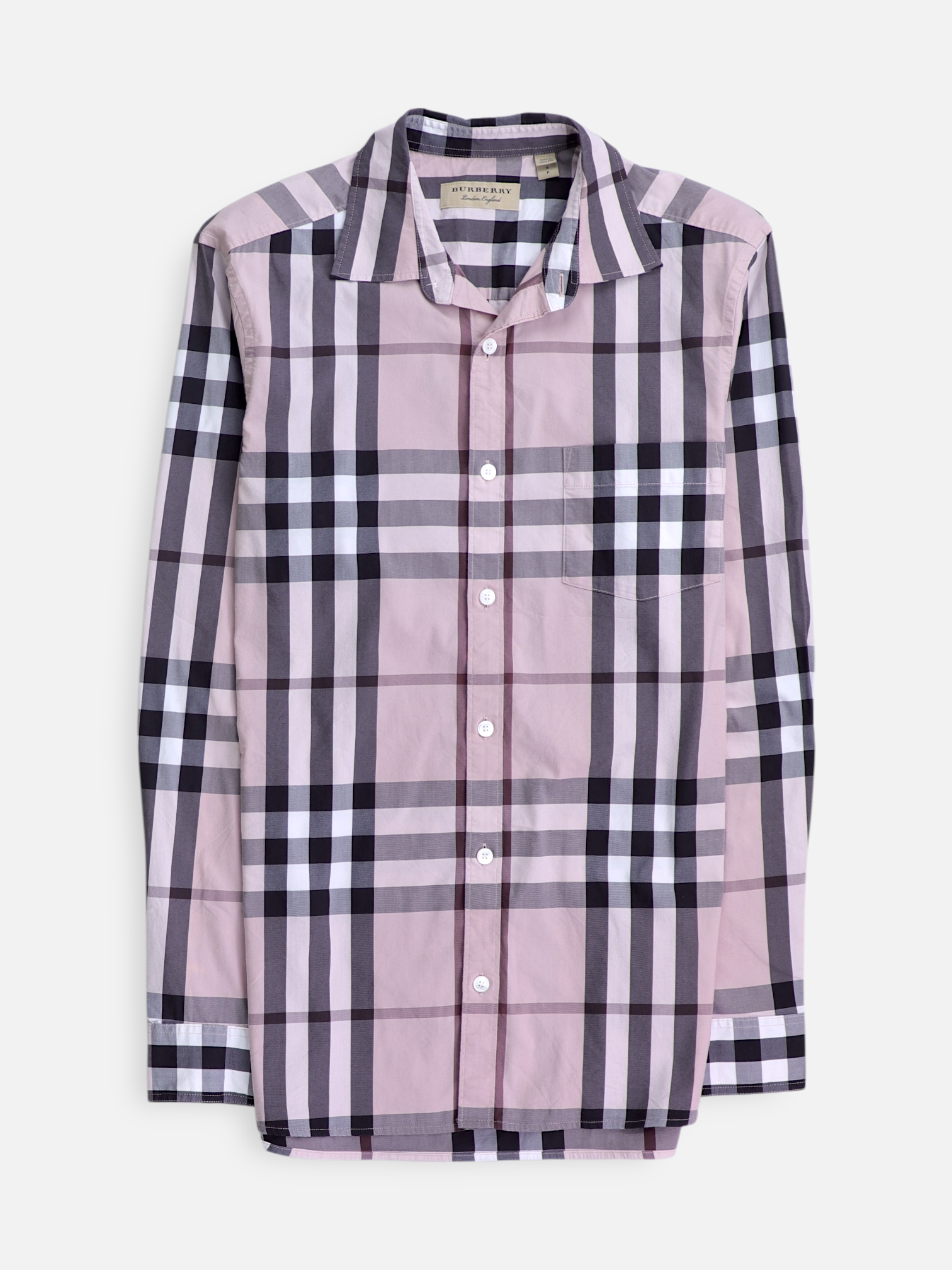 BURBERRY Camisa Color Block - Hombre - S PETITE