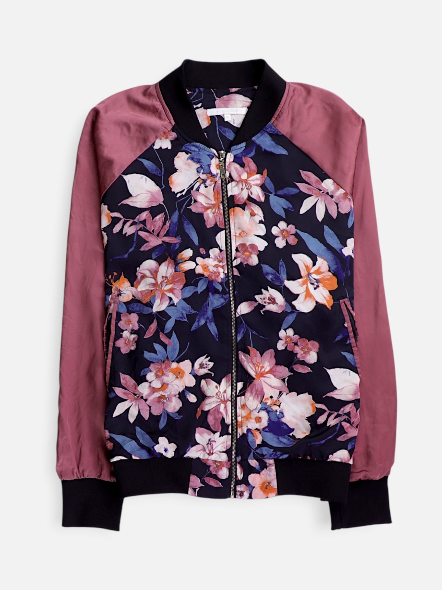 Chaqueta Bomber Color Block - Mujer - XL