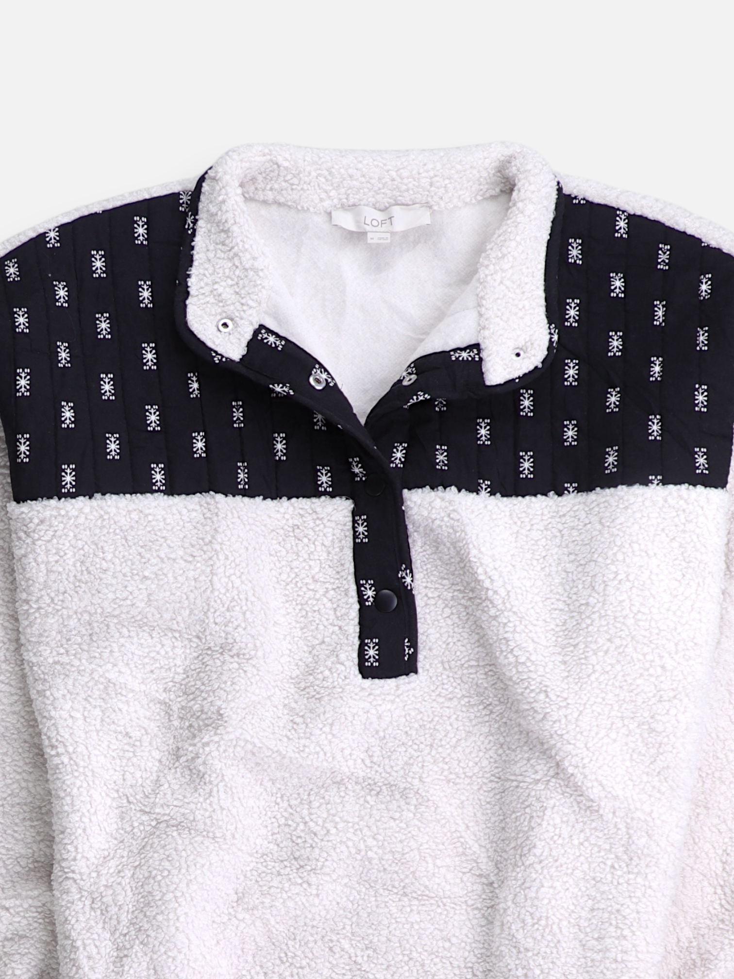 LOFT Sueter Fleece Color Block - Mujer - Medium