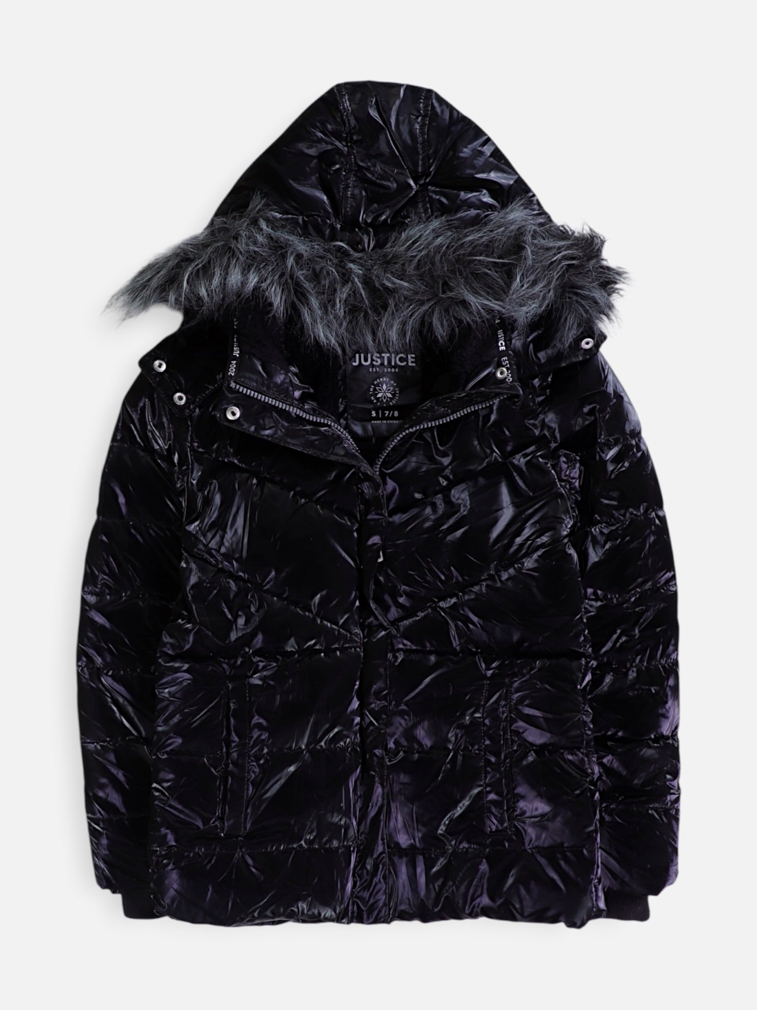 JUSTICE Chaqueta Puffer Basic - Niña - Small - 7-8Y (Años)