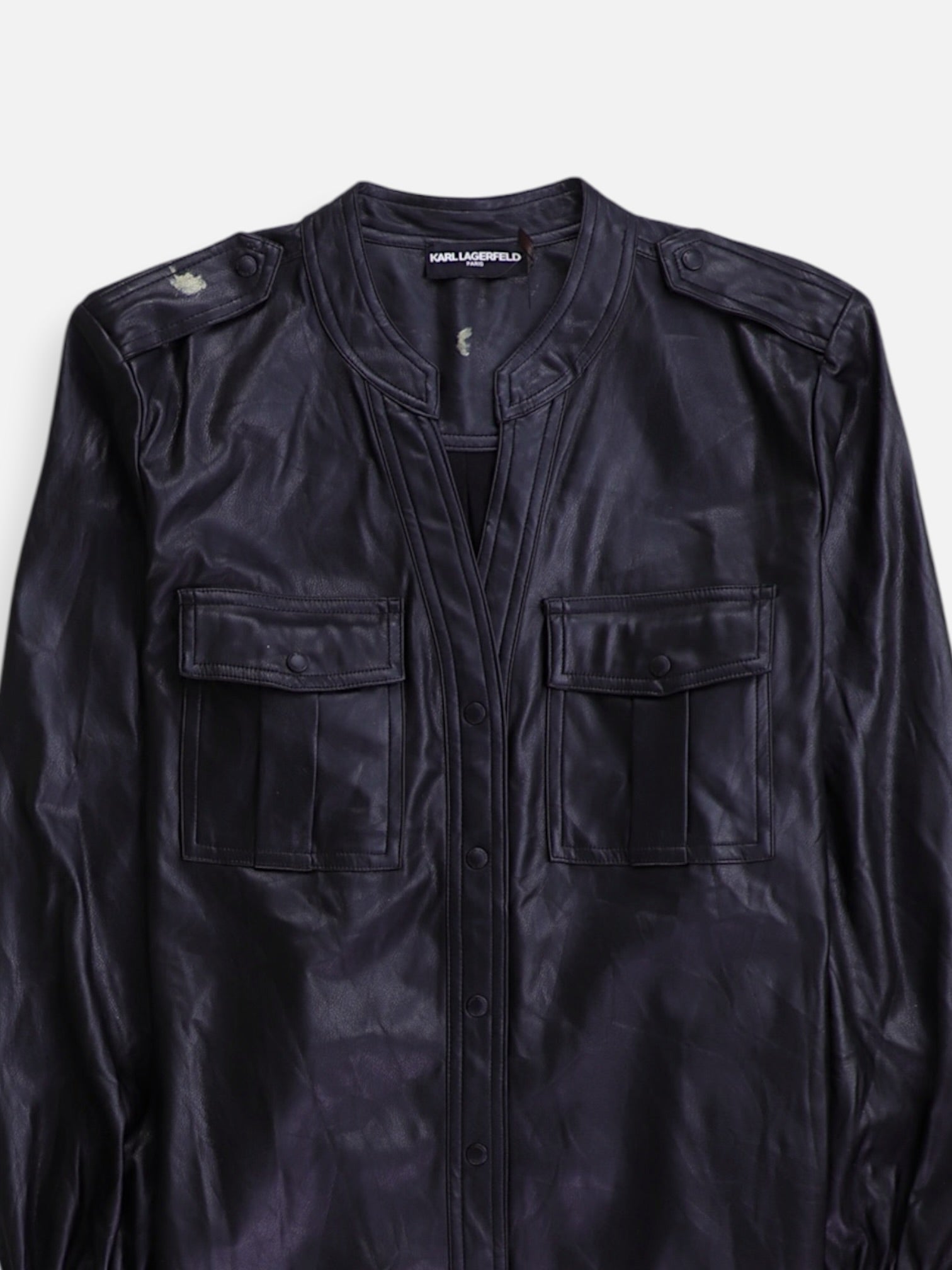 Karl Lagerfeld Camisa Cuero - Hombre - N/A