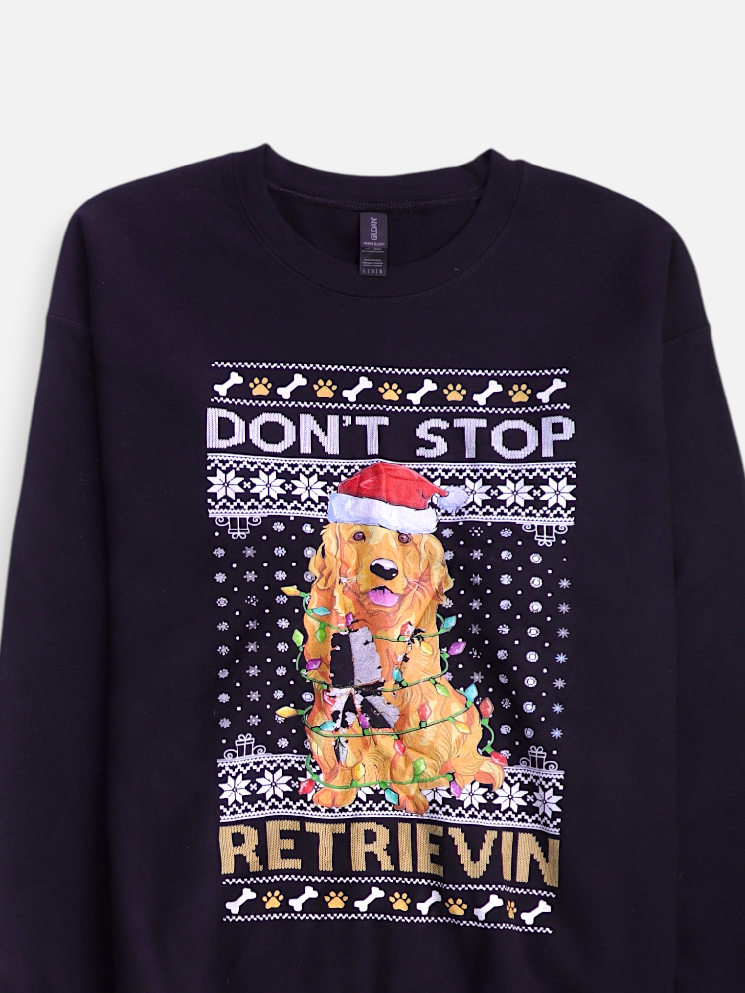 Gildan Sudadera Sweatshirt Navideño - Hombre - Large