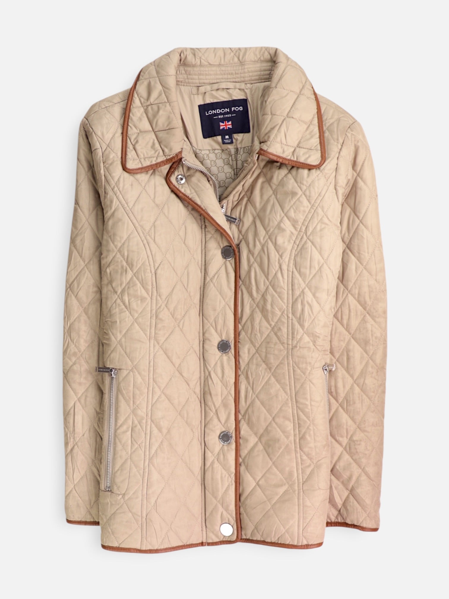 LONDON FOG Chaqueta Impermeable Basic - Mujer - Medium