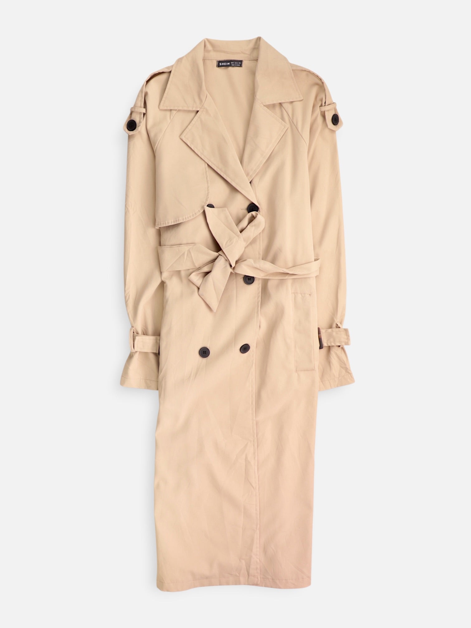 SHEIN Abrigo Trench Coat Casual - Mujer - Small