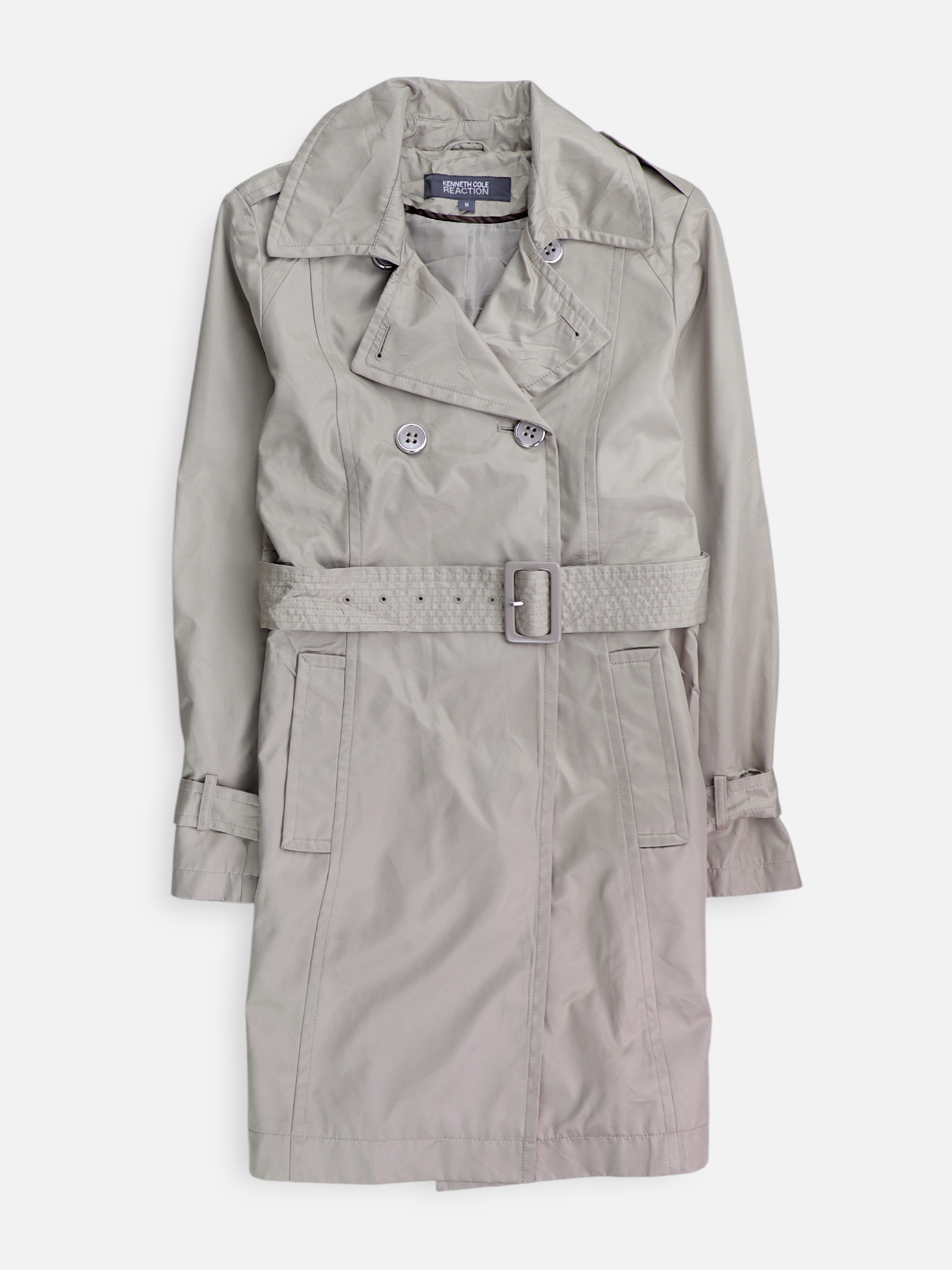 Kenneth Cole Abrigo Trench Coat Casual - Mujer - Medium