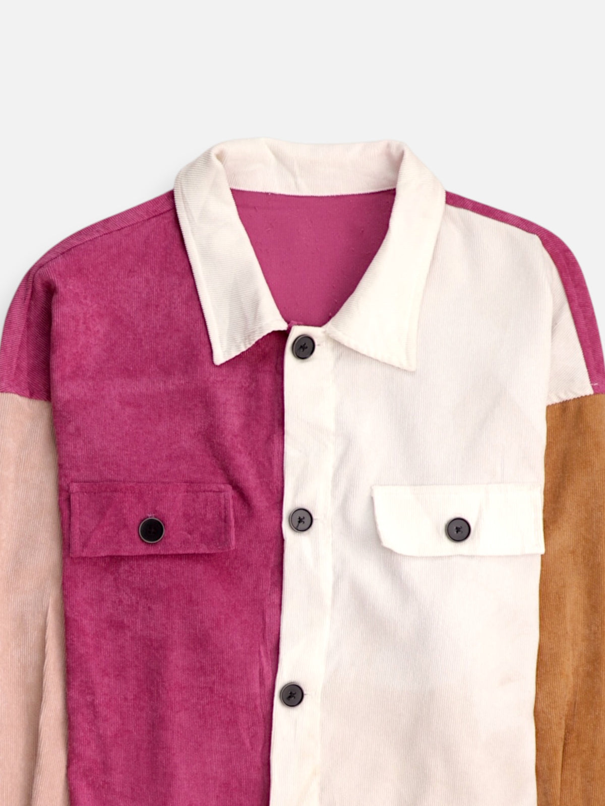Chaqueta Sobrecamisa Color Block - Mujer - N/A