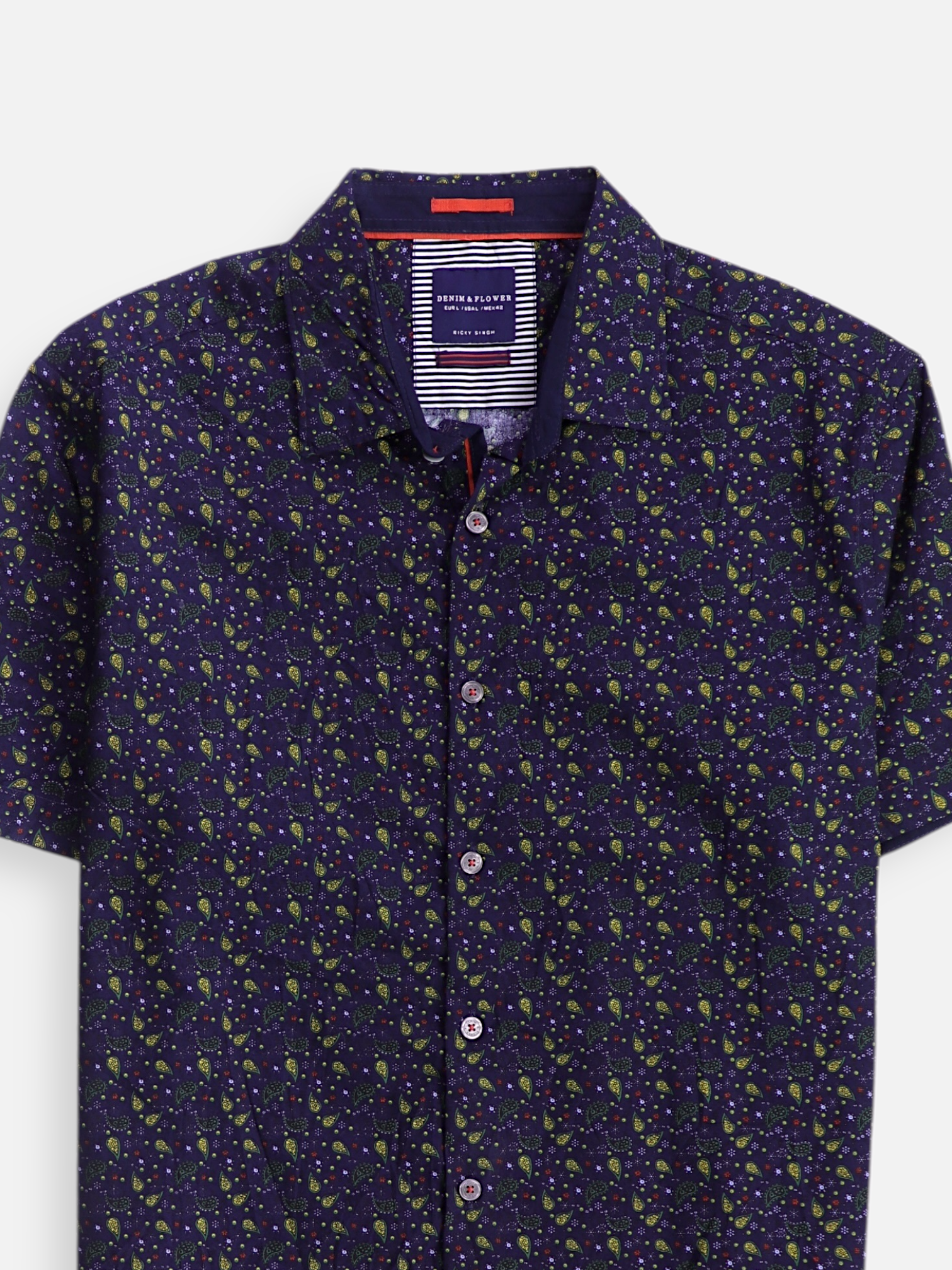 DENIM & FLOWER Camisa Casual - Hombre - Large