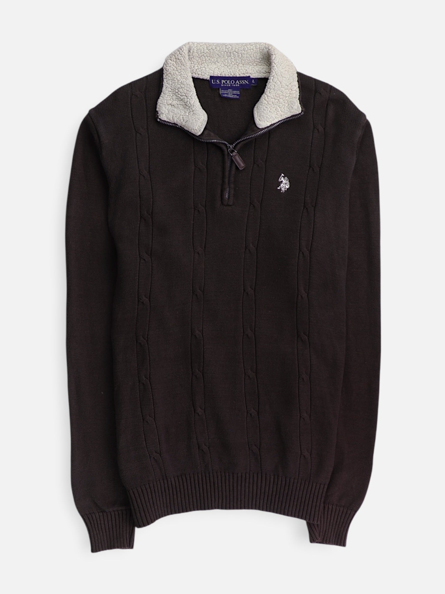 US Polo ASSN Sueter Fleece Casual - Hombre - Large