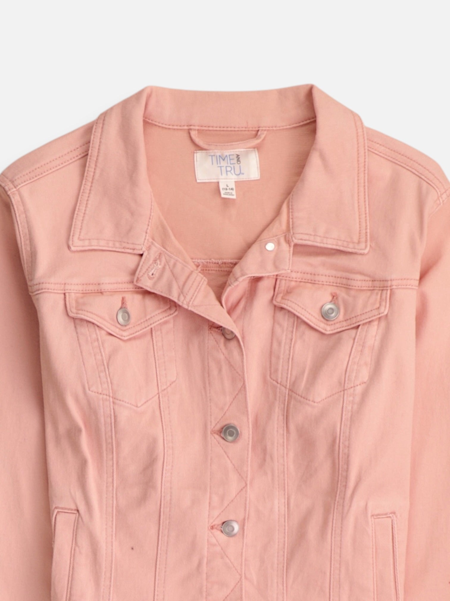 TIME THRU Chaqueta Denim Basic - Mujer - Large