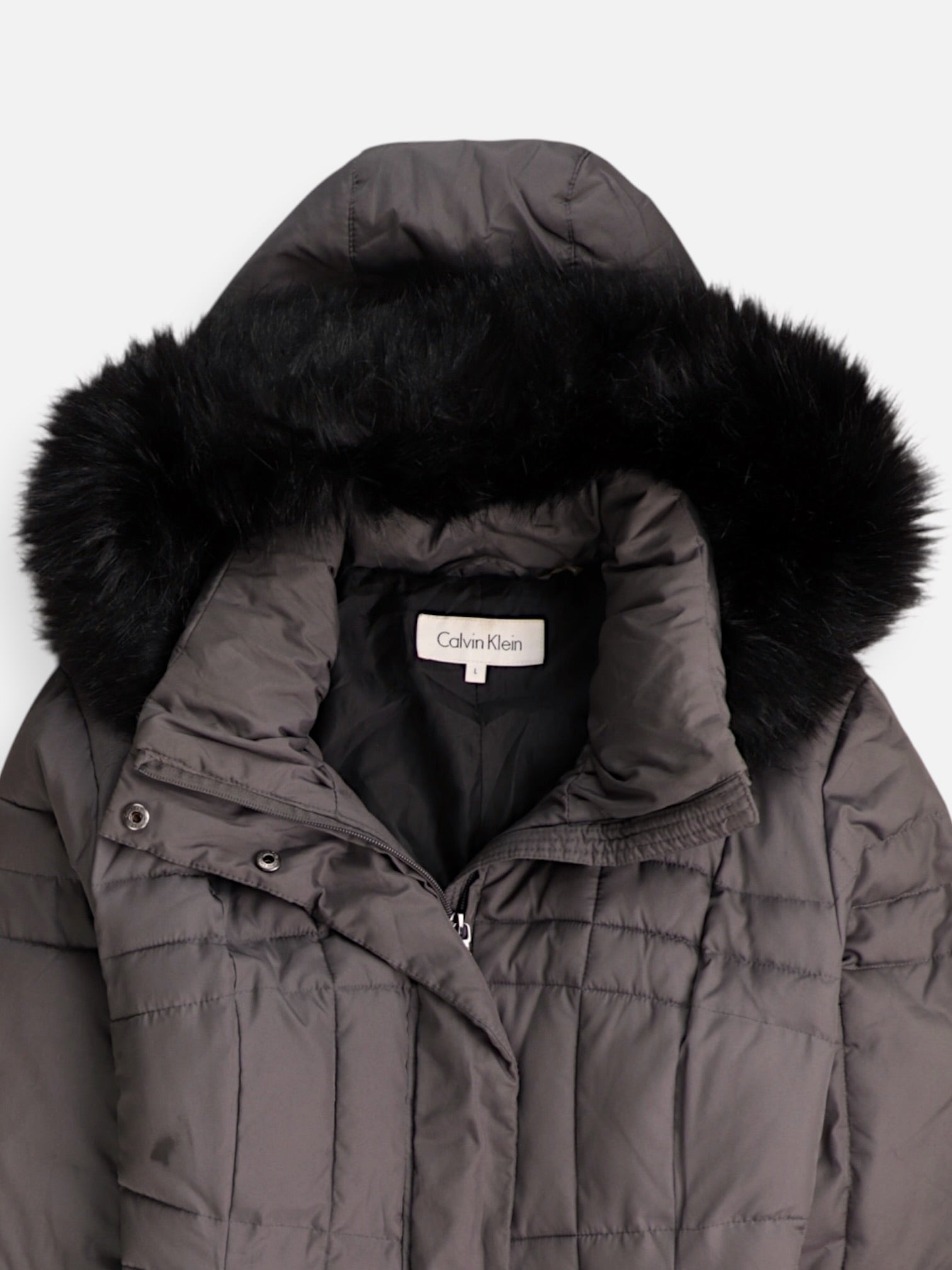 Calvin Klein Abrigo Impermeable Puffer - Mujer - Large