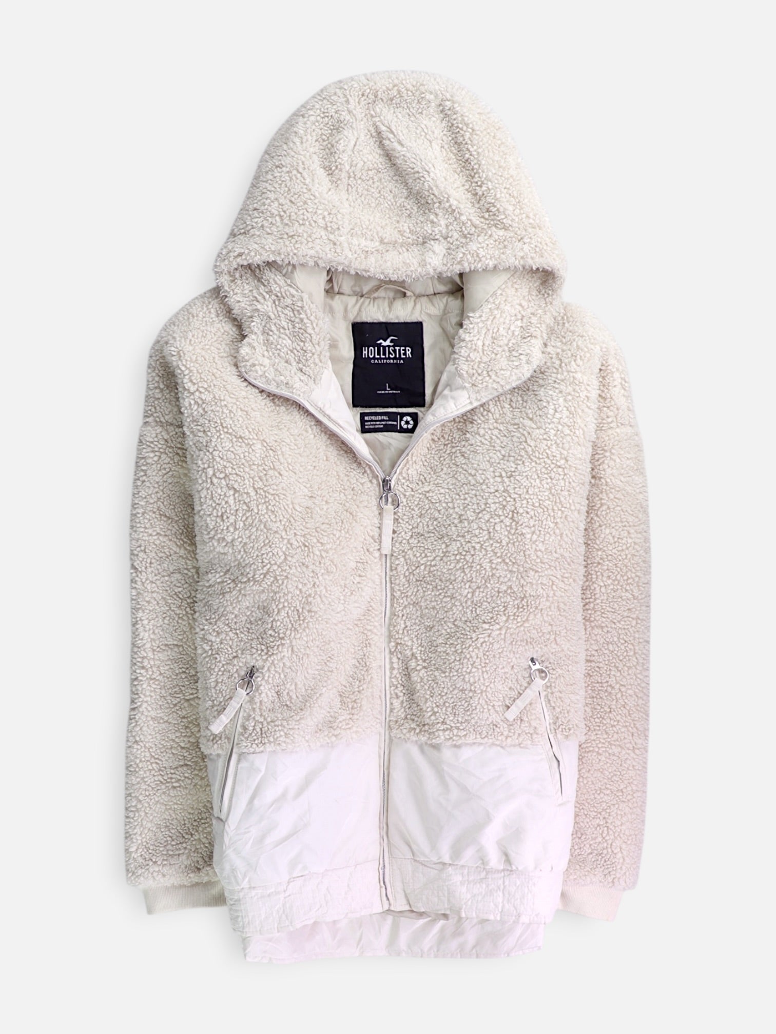 Hollister Sudadera Hoodie Teddy - Hombre - Large