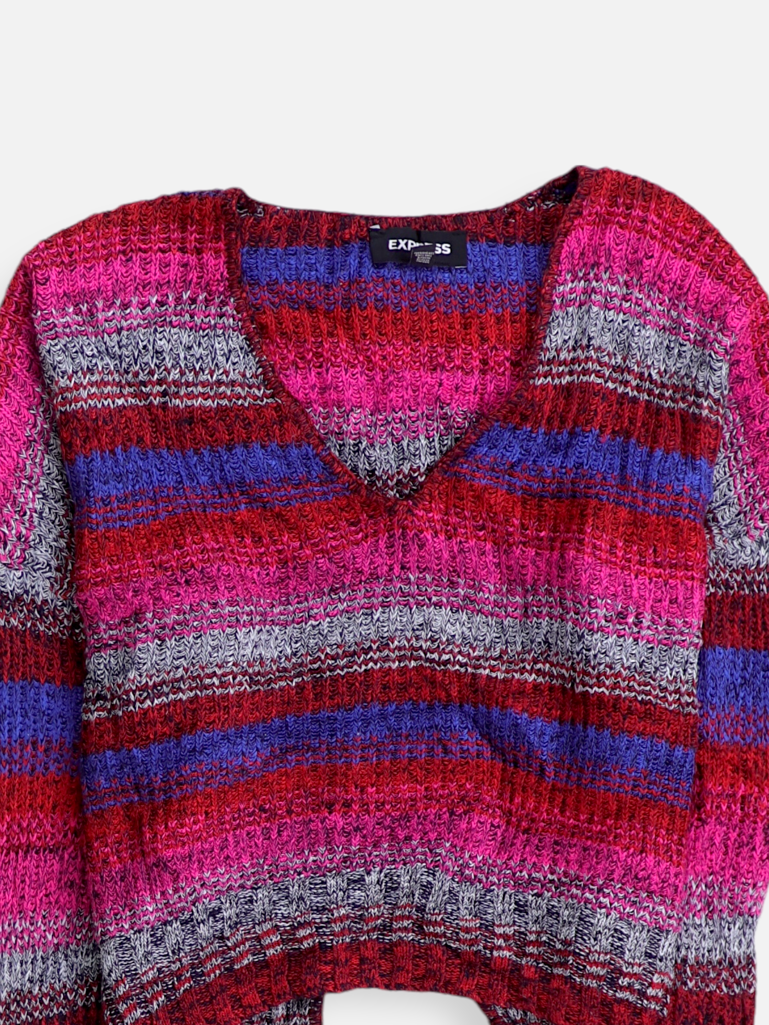 EXPRESS Sueter Knit Color Block - Mujer - XS PETITE