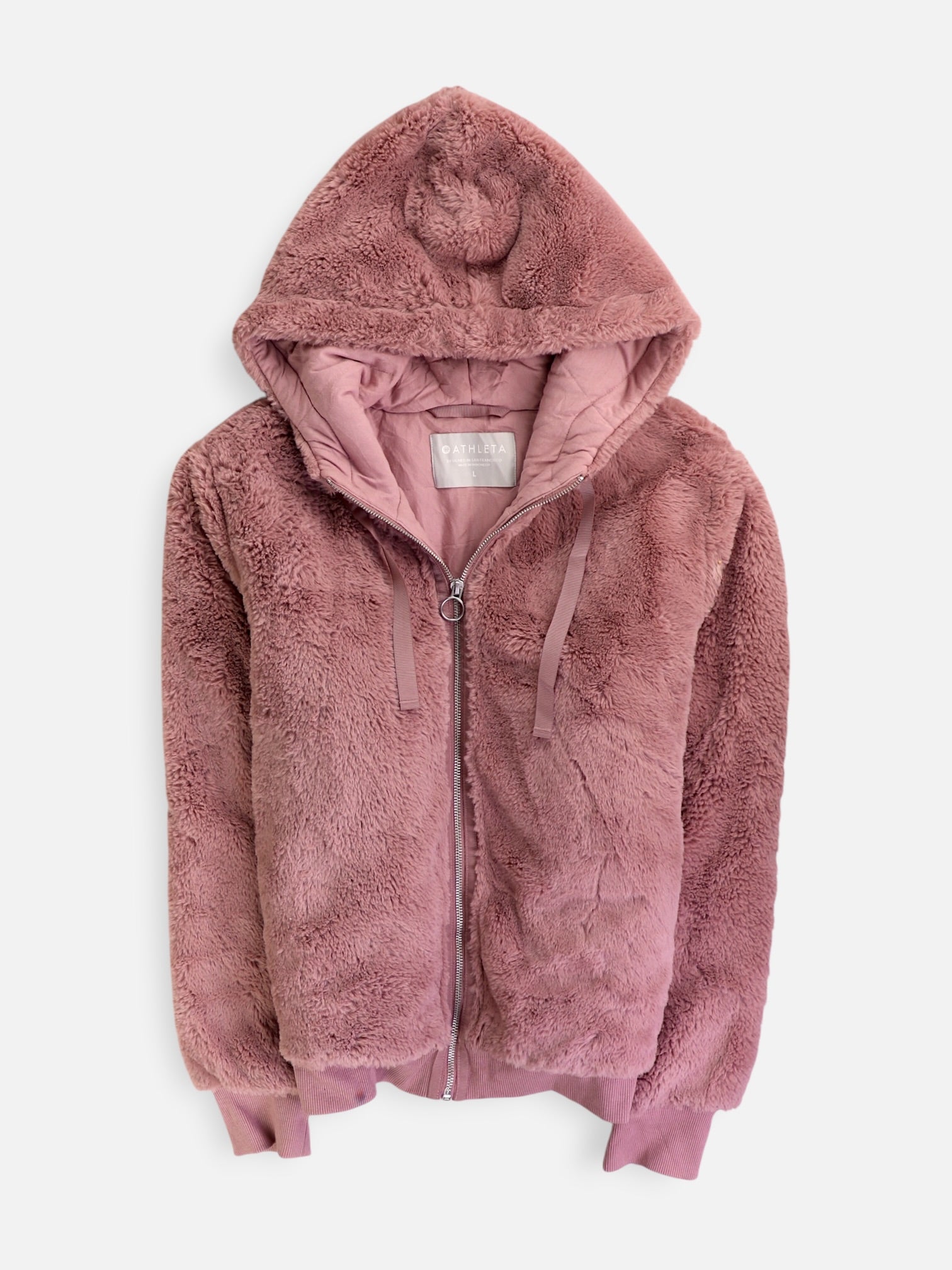 ATHLETA Chaqueta Casual Teddy - Mujer - Large