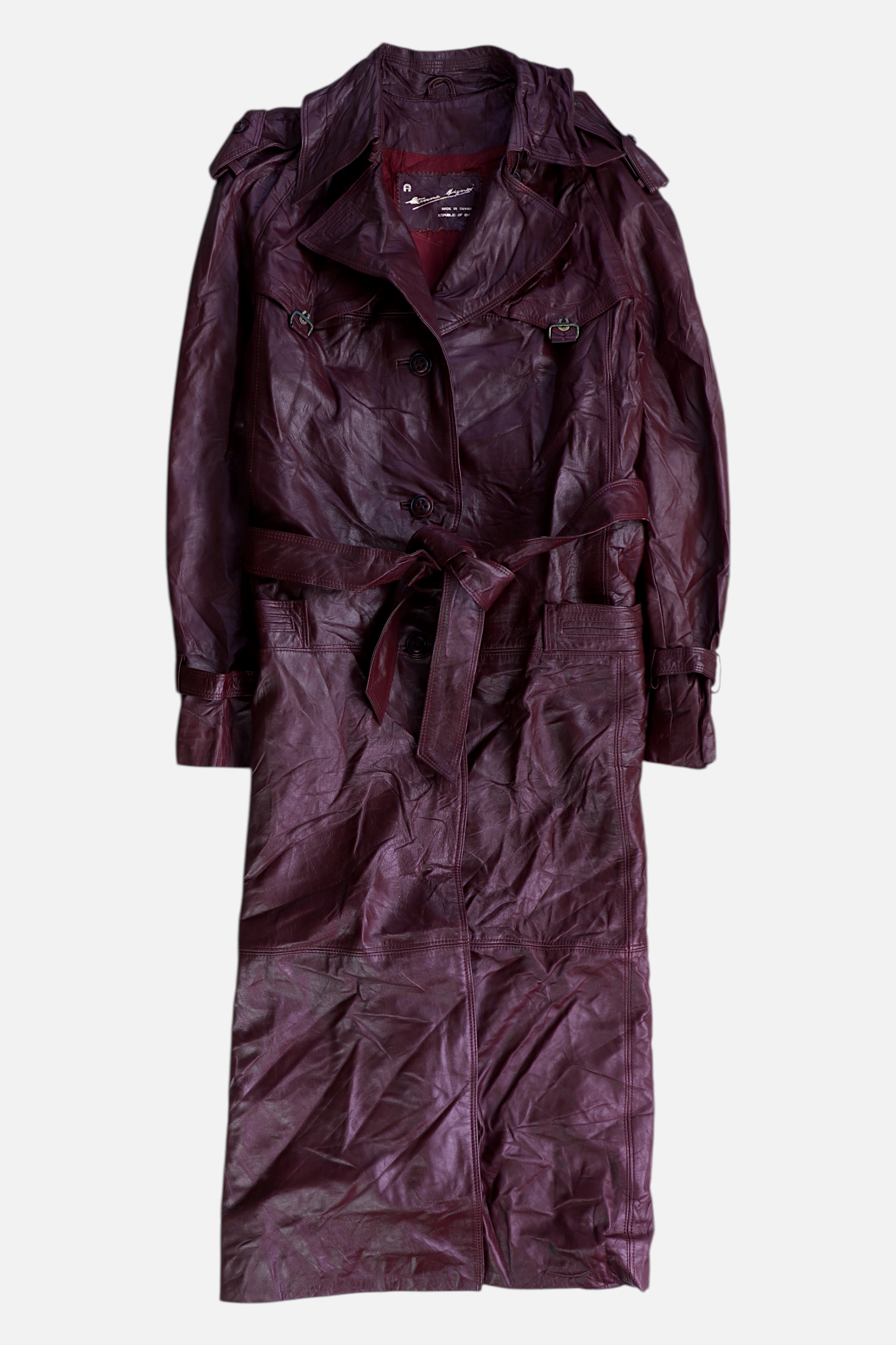 Abrigo Trench Coat Cuero - Mujer - 14