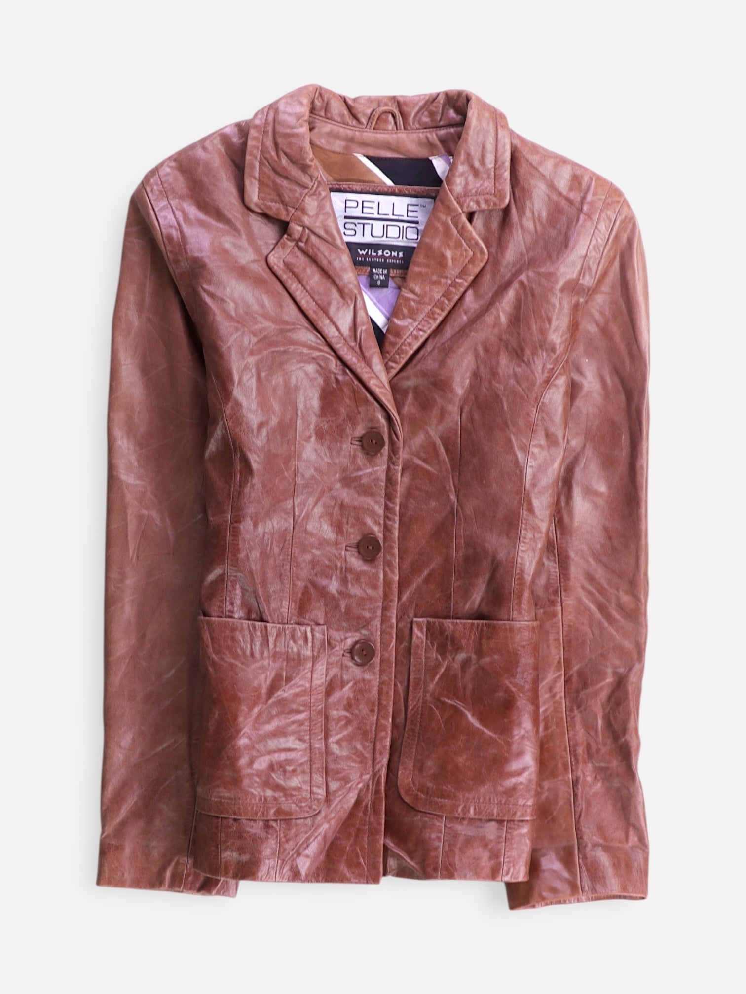 WILSONS LEATHER Chaqueta Casual Cuero - Mujer - Small