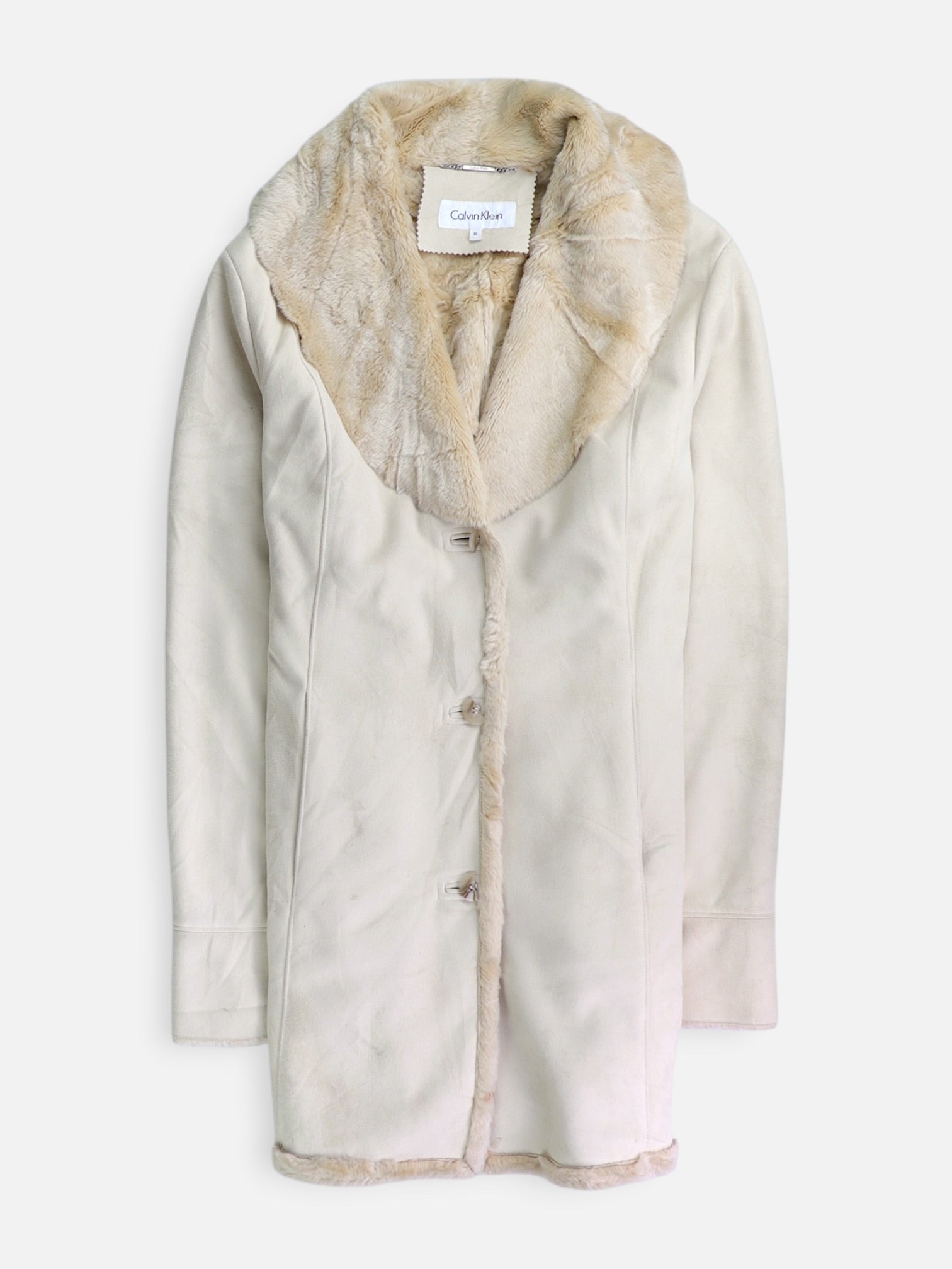 Calvin Klein Abrigo Frock Coat Suede - Mujer - XL