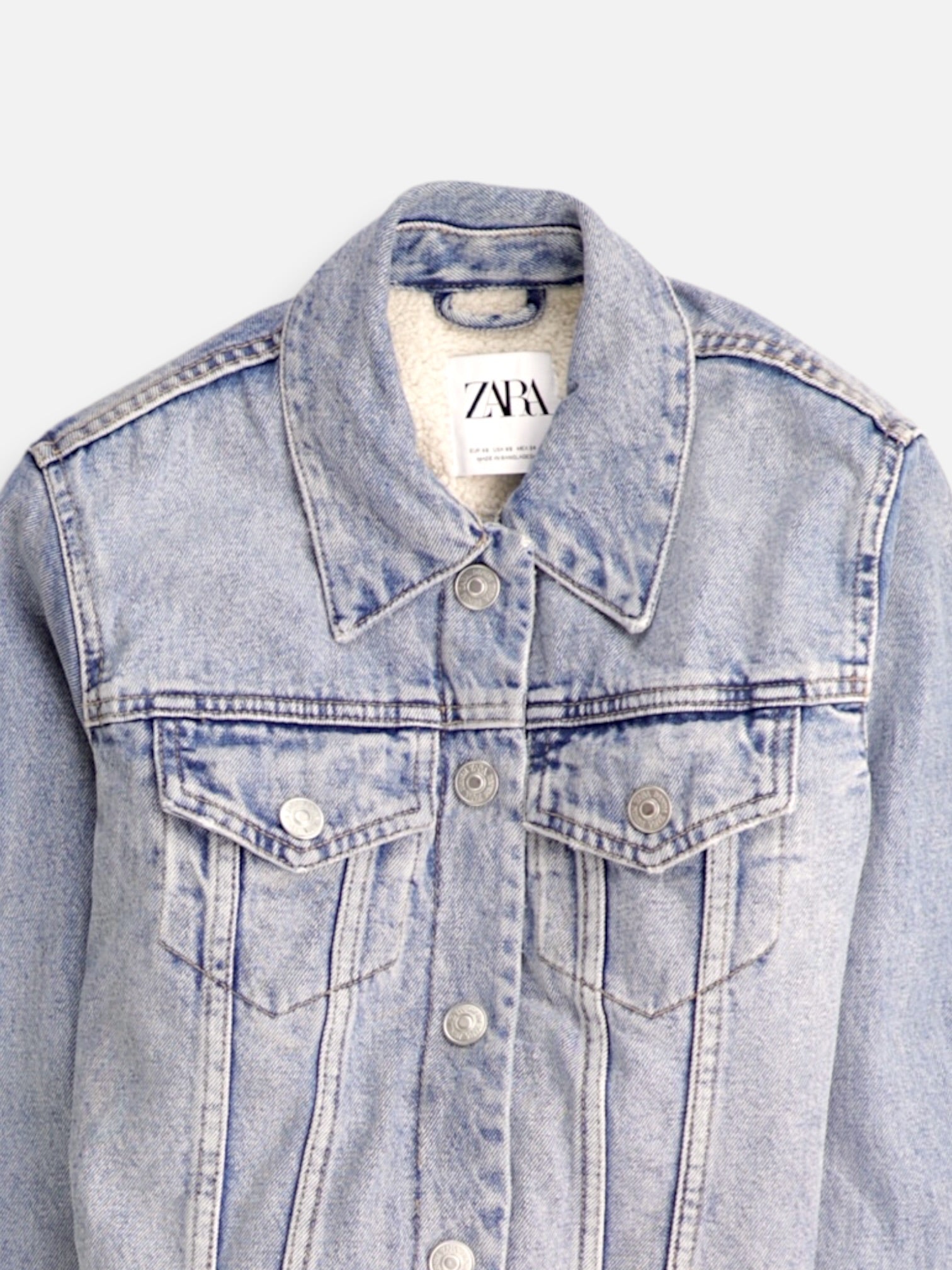 ZARA Chaqueta Denim Basic - Mujer - XS