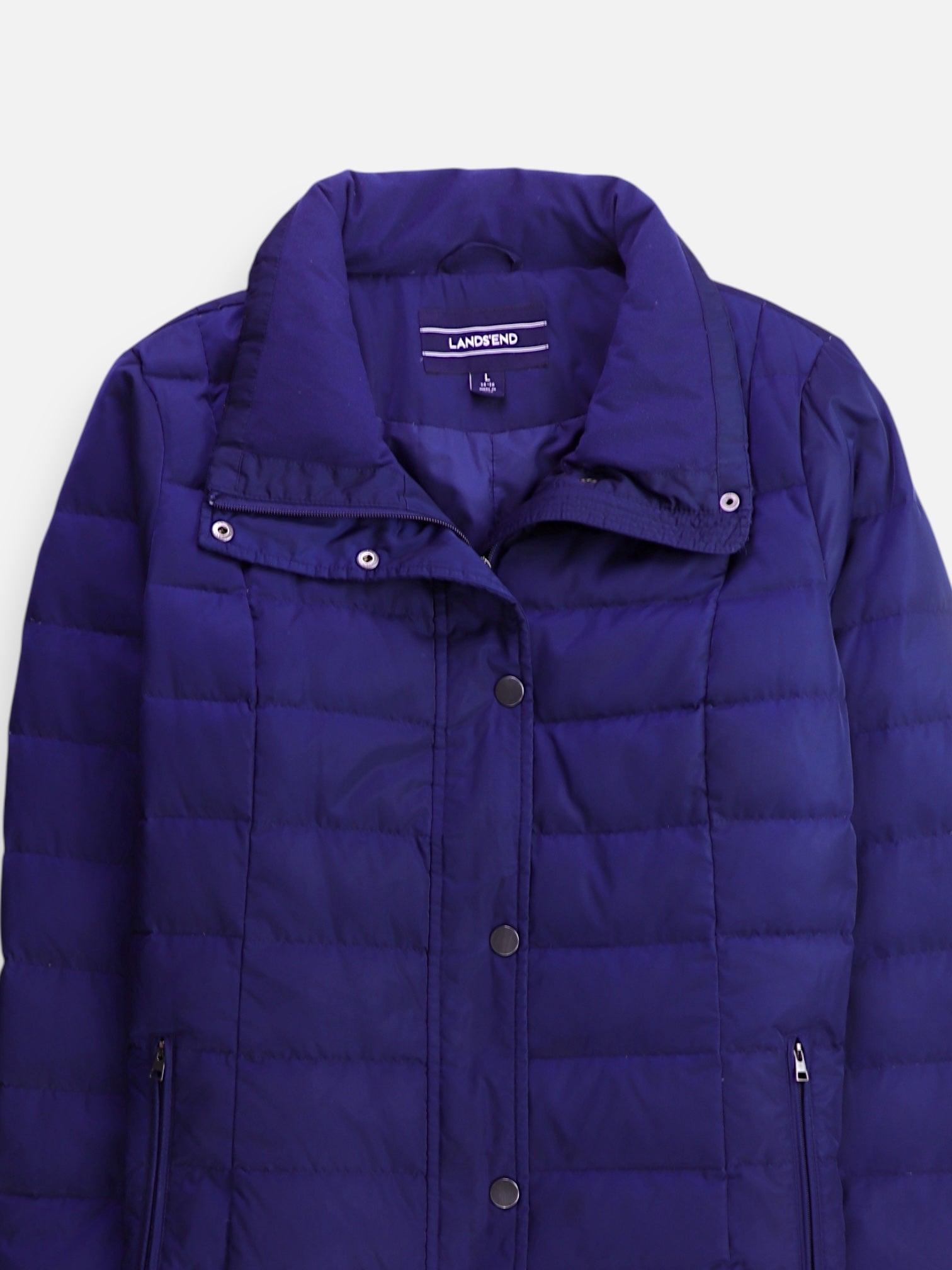 LANDS END Abrigo Impermeable Puffer - Mujer - Large