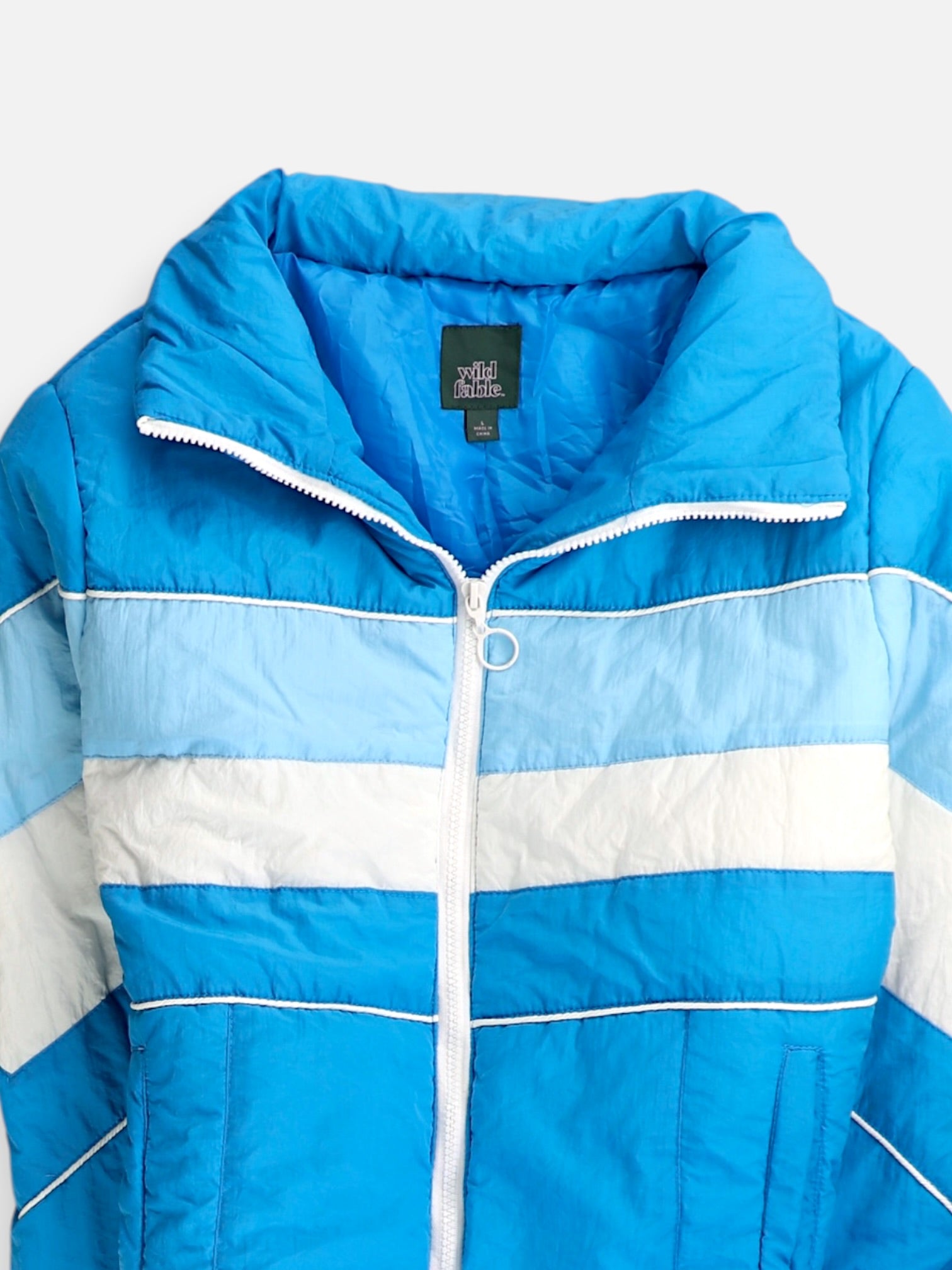 Wild Fable Chaqueta Puffer Color Block - Mujer - Large