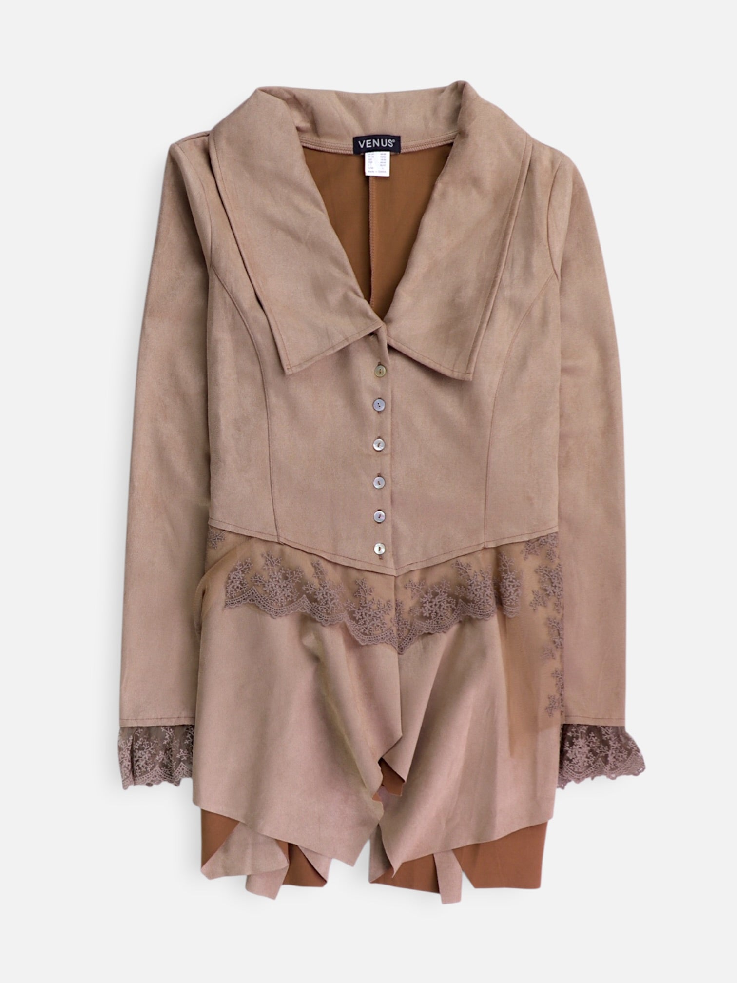 Chaqueta Casual Suede - Mujer - Large