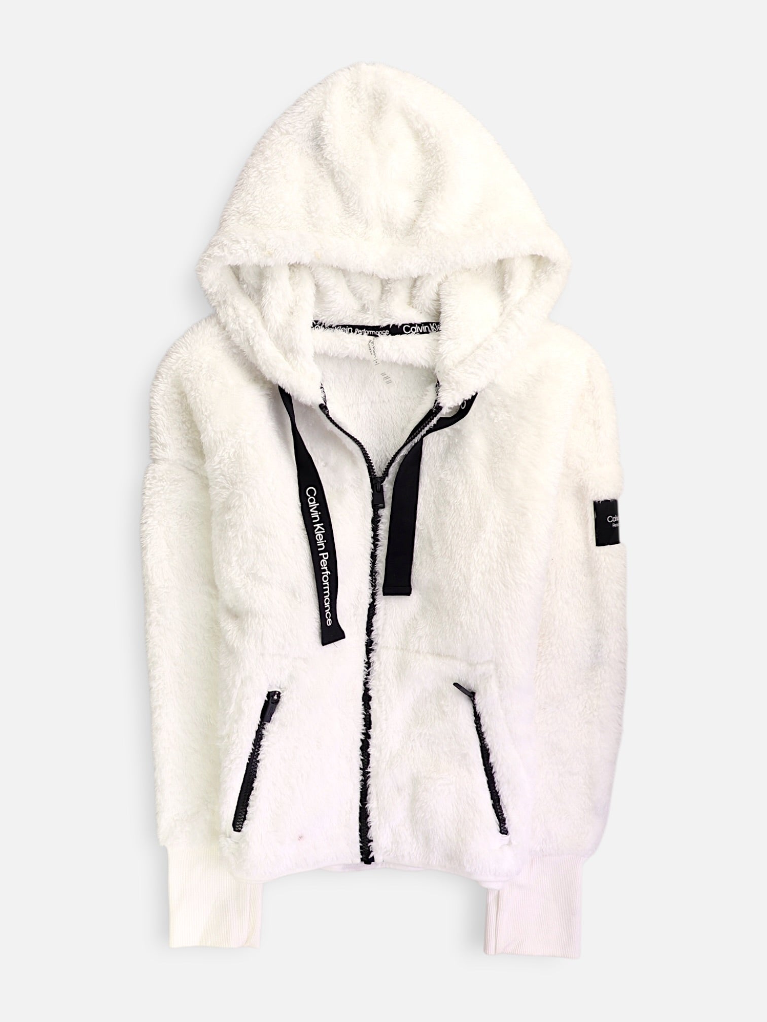 Calvin Klein Sudadera Hoodie Teddy - Mujer - Medium