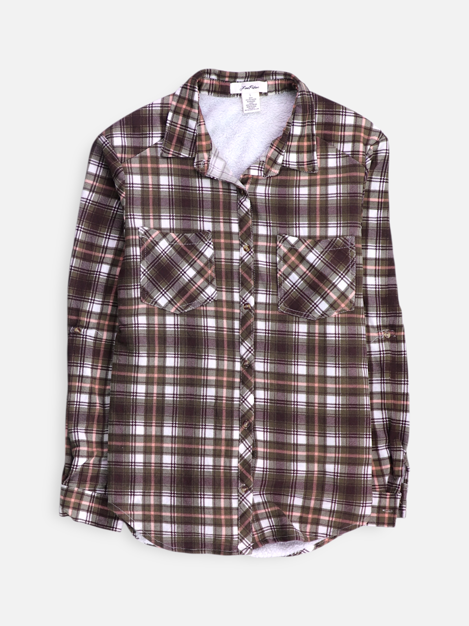 Chaqueta Sobrecamisa Color Block - Mujer - Large