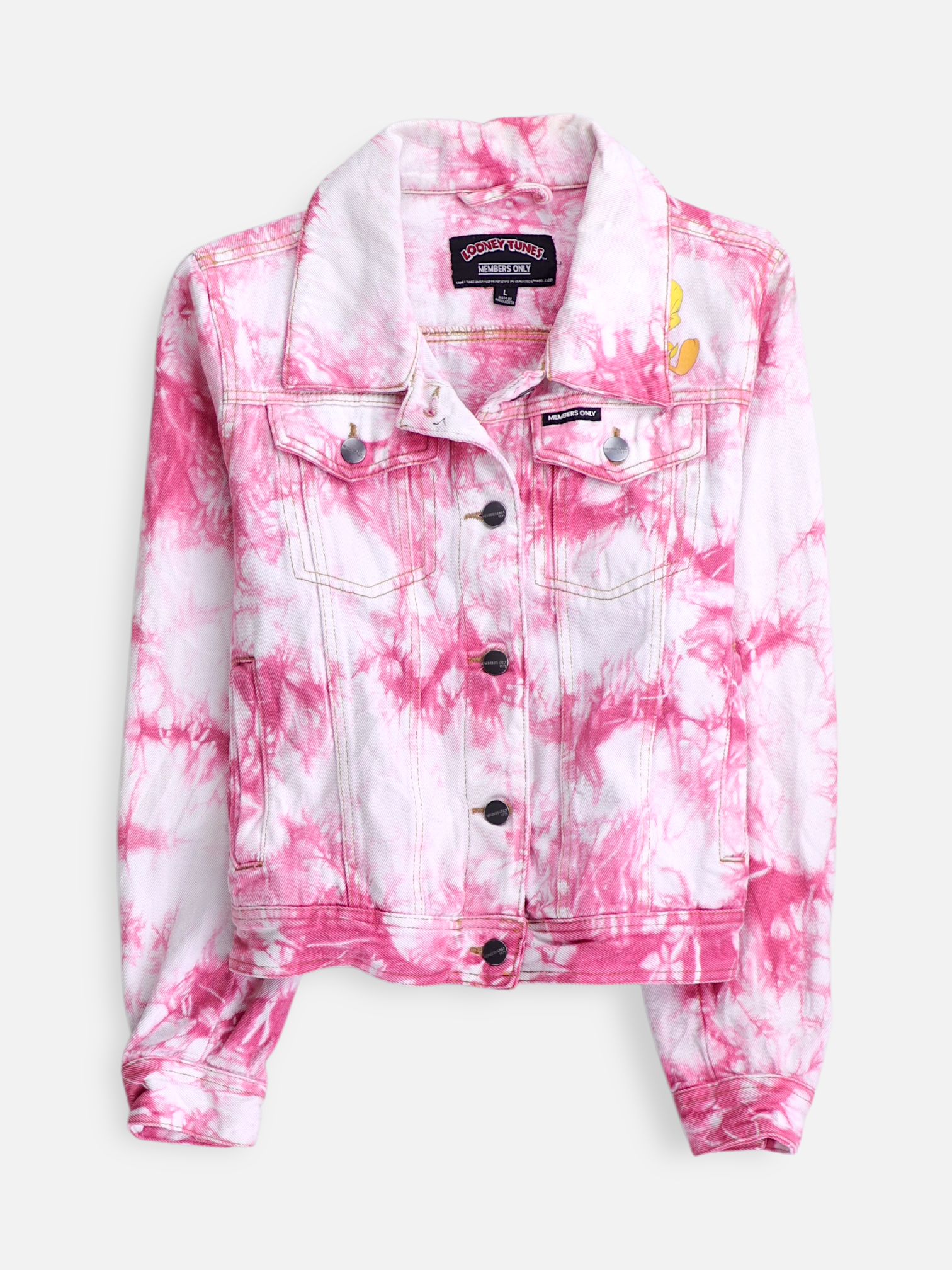 Looney Tunes Chaqueta Denim Tie-Dye - Mujer - Large