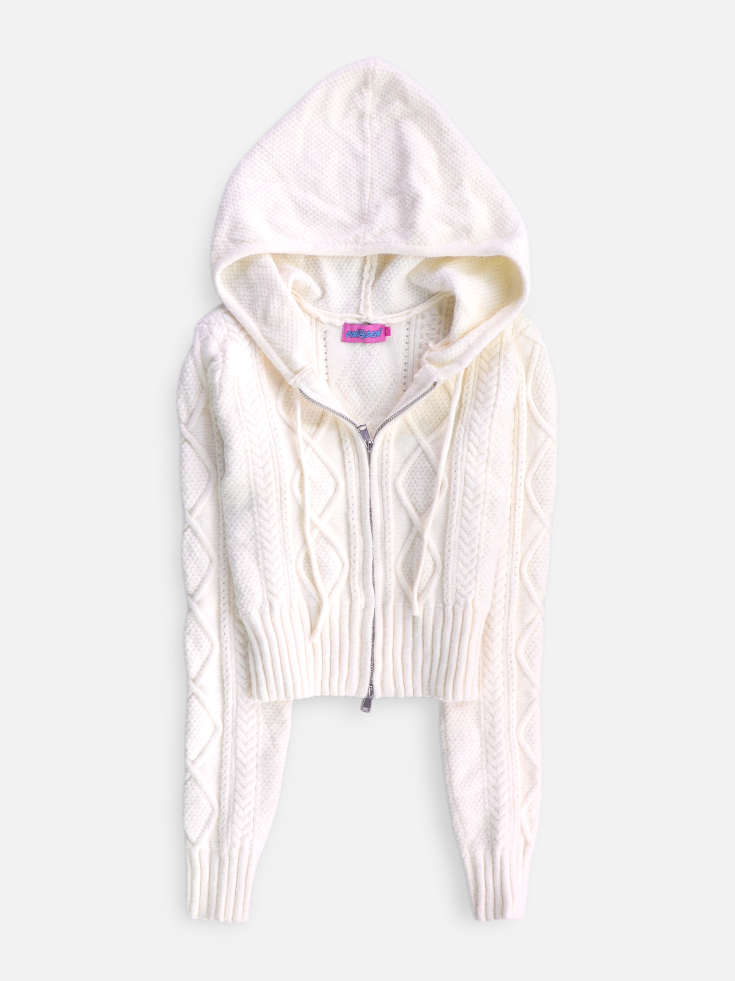 Sudadera Hoodie Crop Top - Mujer - Medium