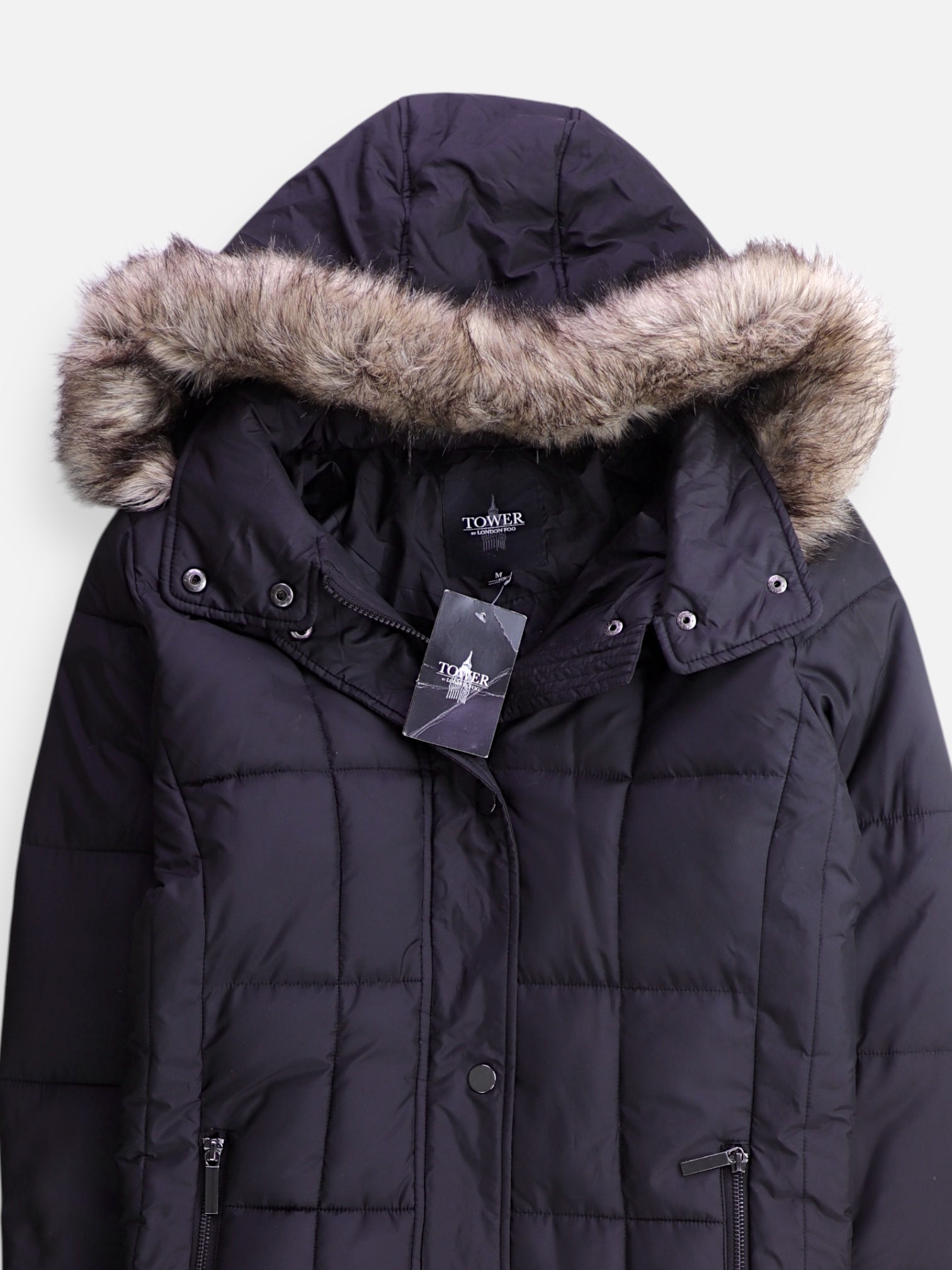 LONDON FOG Abrigo Impermeable Puffer - Mujer - Medium