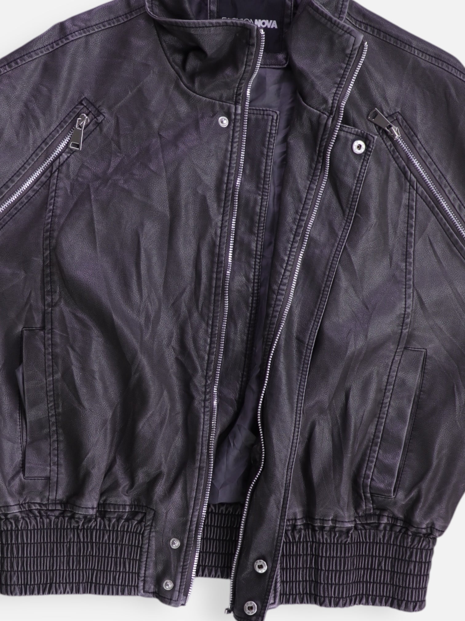 Fashionnova Chaqueta Casual Cuero - Mujer - XL